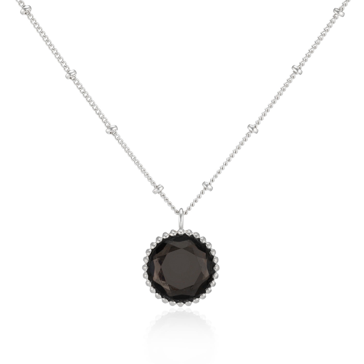 Women’s Brown Barcelona Silver November Birthstone Necklace Smokey Quartz Auree Jewellery