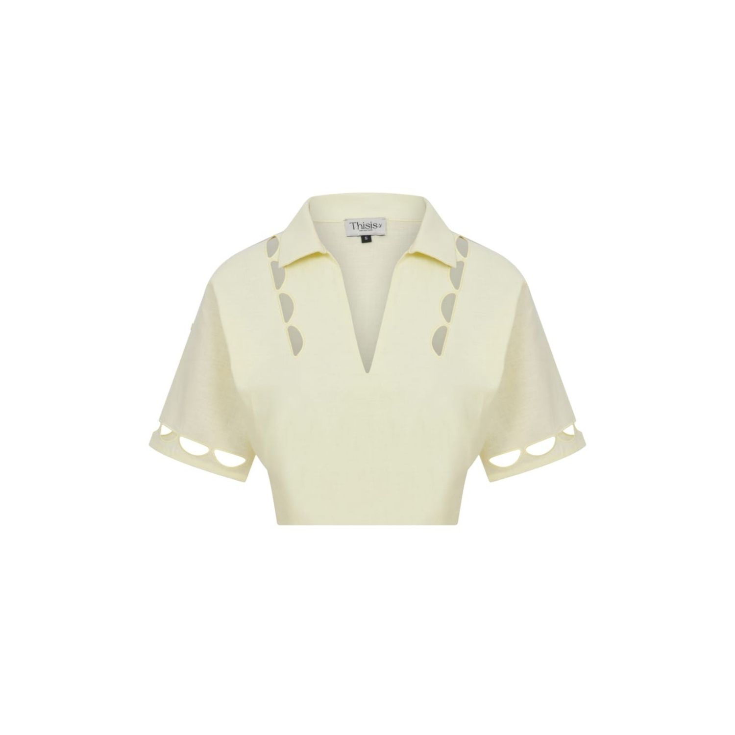 Thisisu Collection Women's Yellow Desert Crop Top - Lemon Cream In Yellow