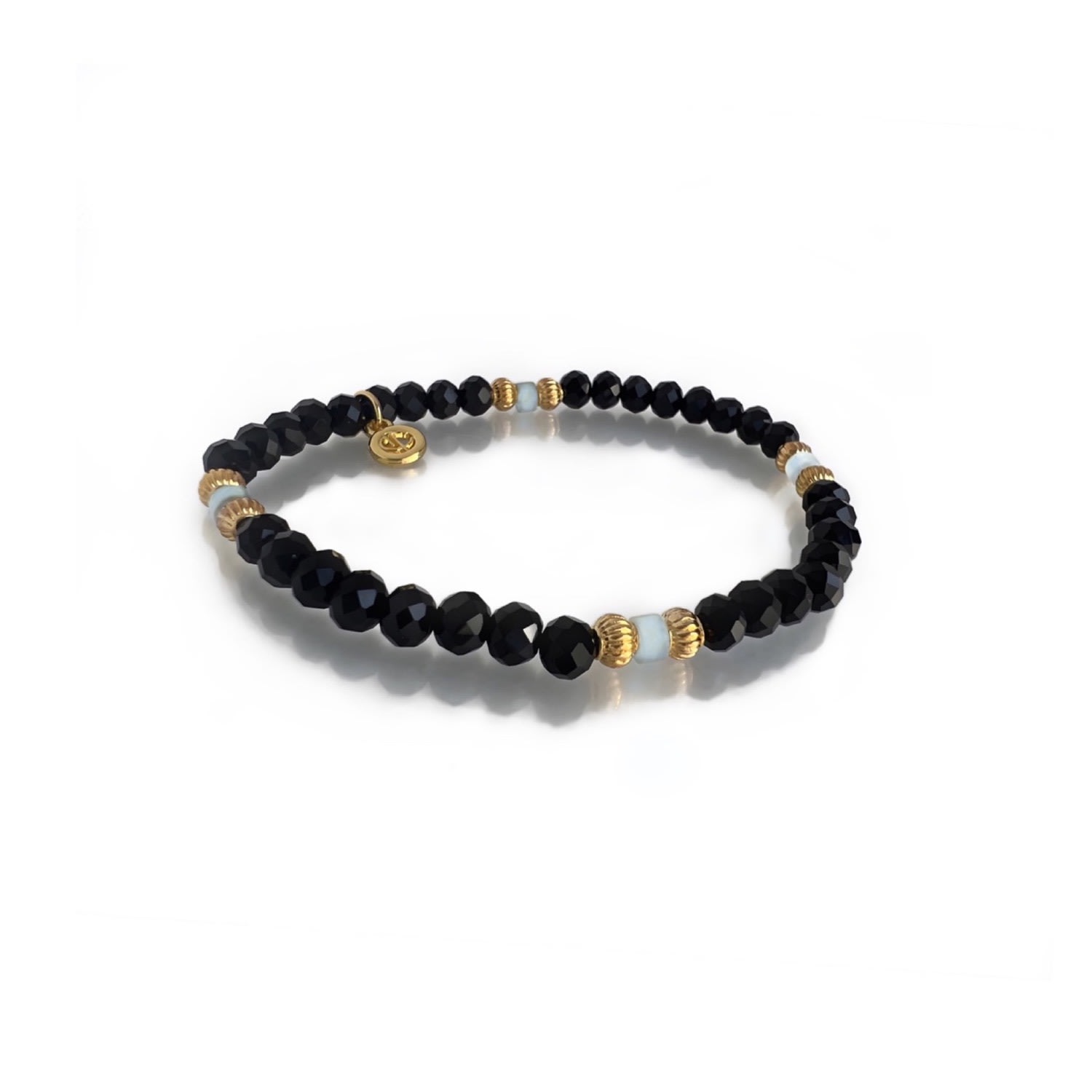 Women’s March Beaded Birthstone Bracelet Gold Cvlcha