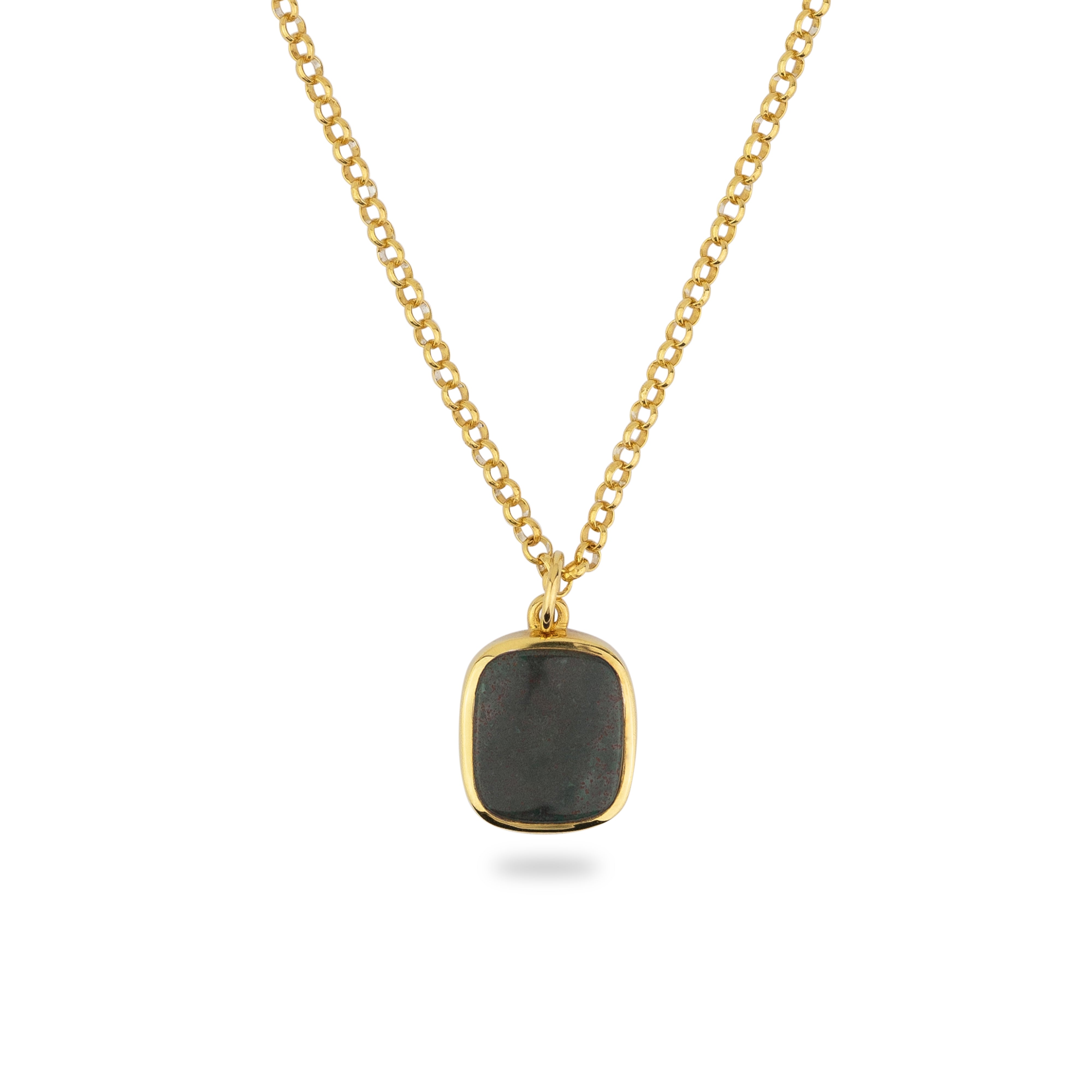 Phira London Men's Gold / Green Green Bloodstone Pendant Gold In Multi