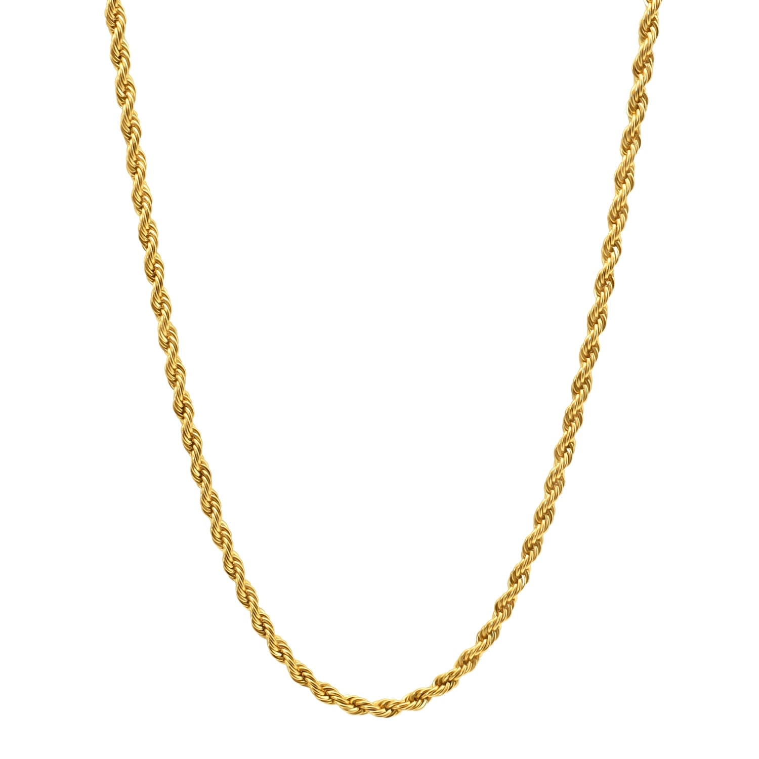 Women’s Amélia - 18K Gold Plated French Rope Chain Necklace La Côte Club