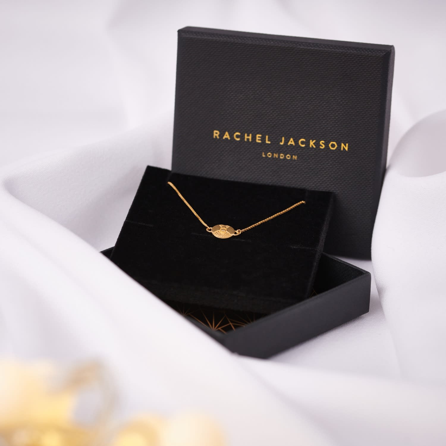 Art Deco Initial Necklace Gold (Letter G) | Rachel Jackson London ...