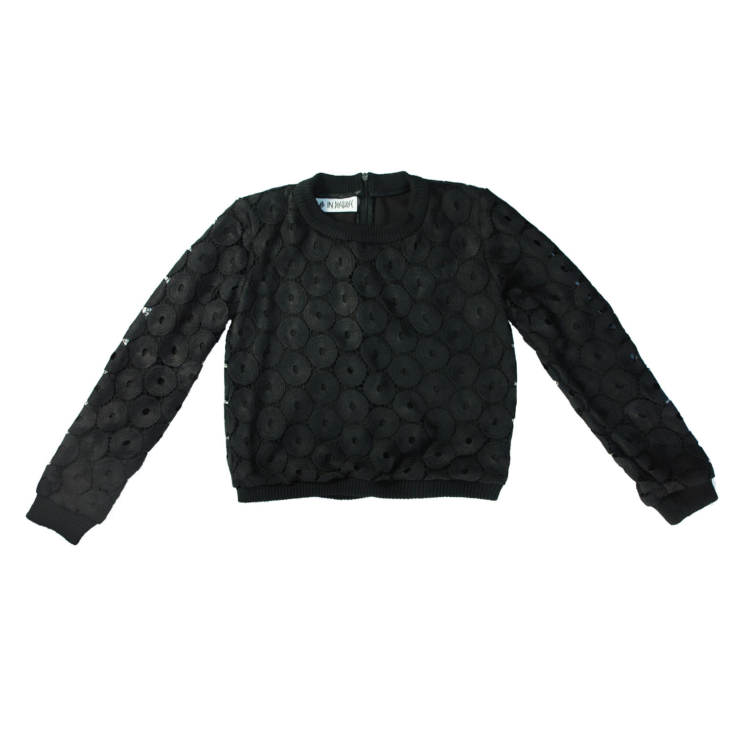 Tramp In Disguise Women's Linne Lace Jumper In Black In Black