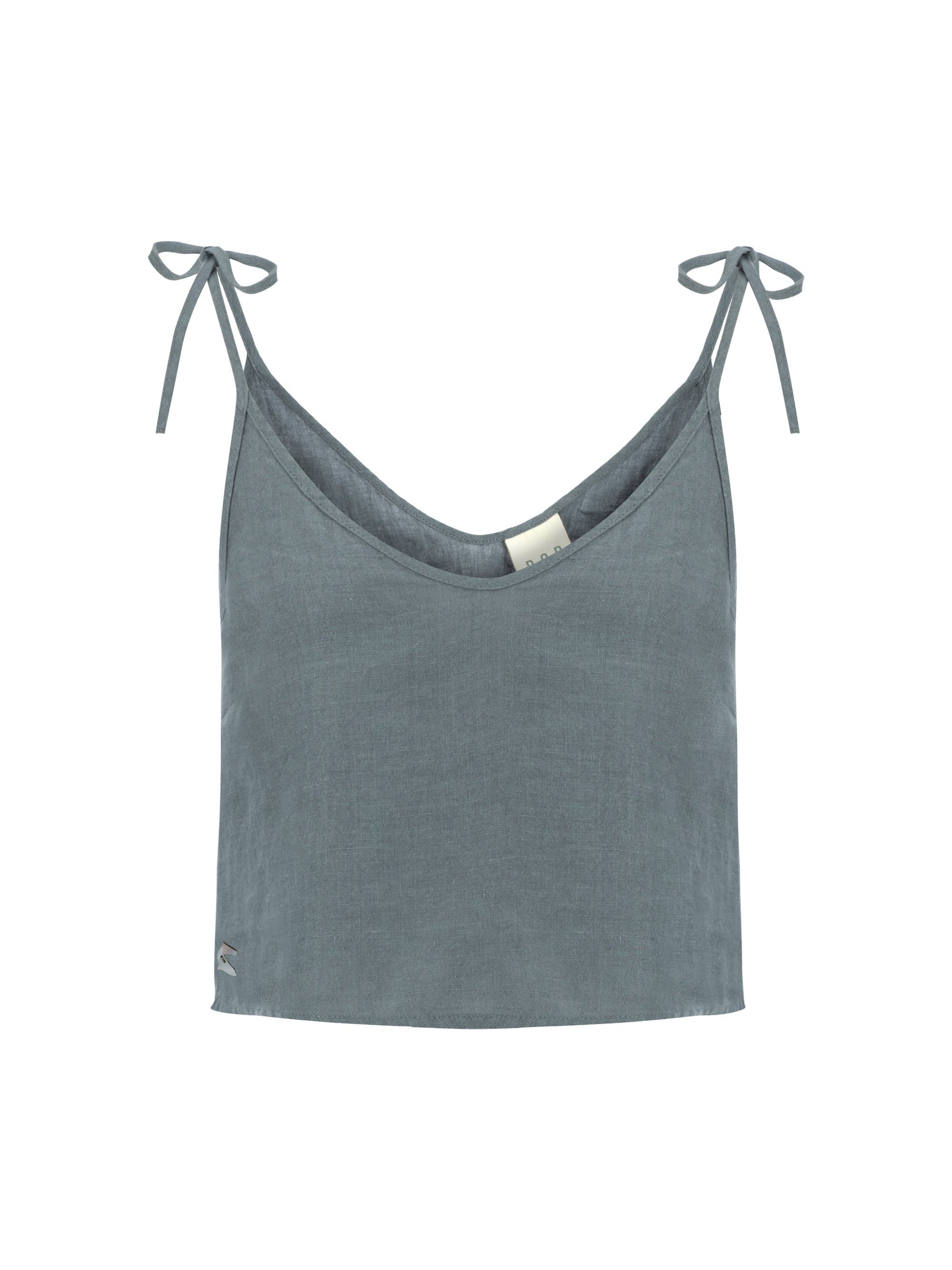 Dor Raw Luxury Women's Across The River Linen Blouse- Grey