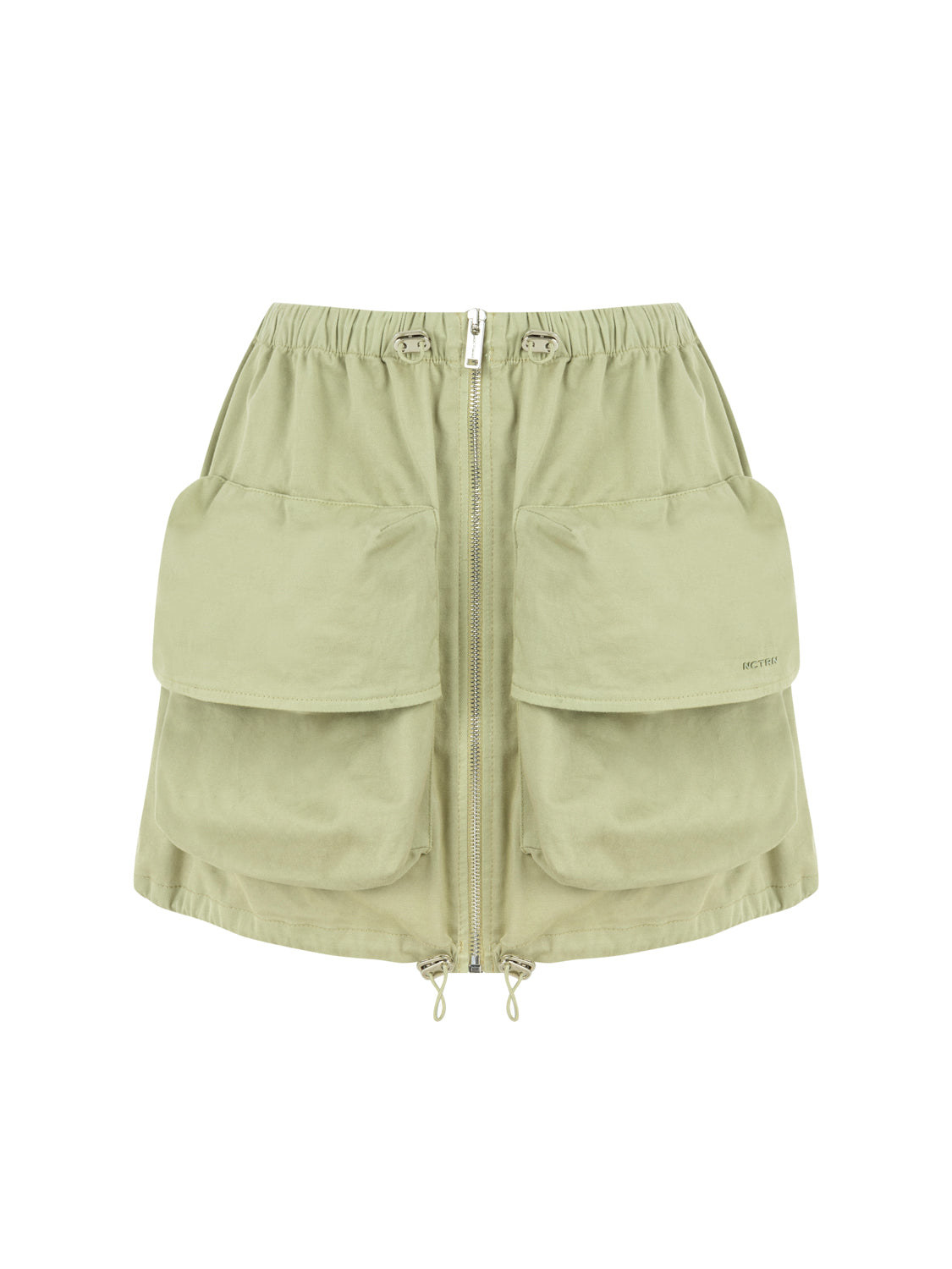 Nocturne Mini Skirt With Cargo Pocket In Green