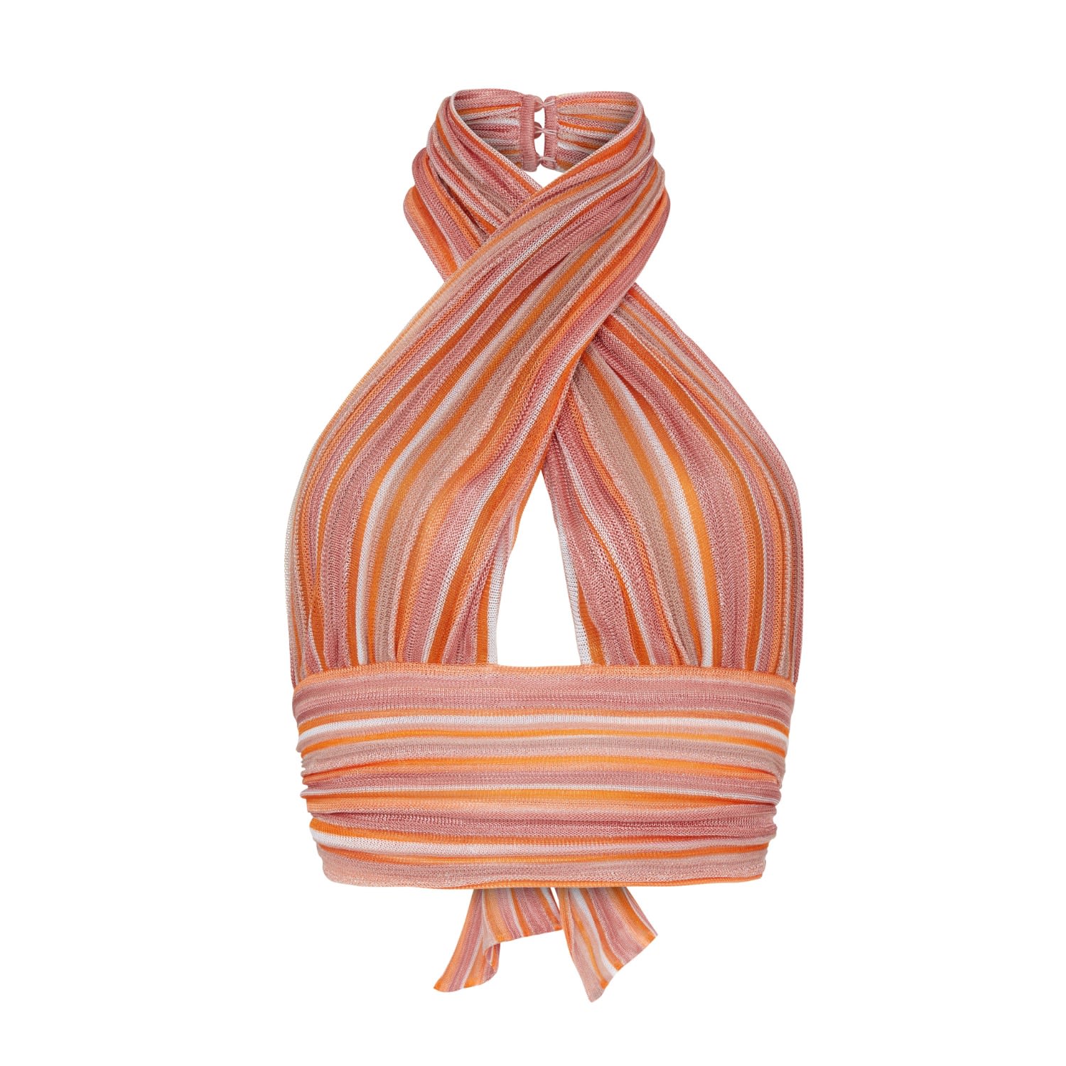 Kukhareva London Women's Yellow / Orange Isla Halter Top - Blush Pink In Yellow/orange