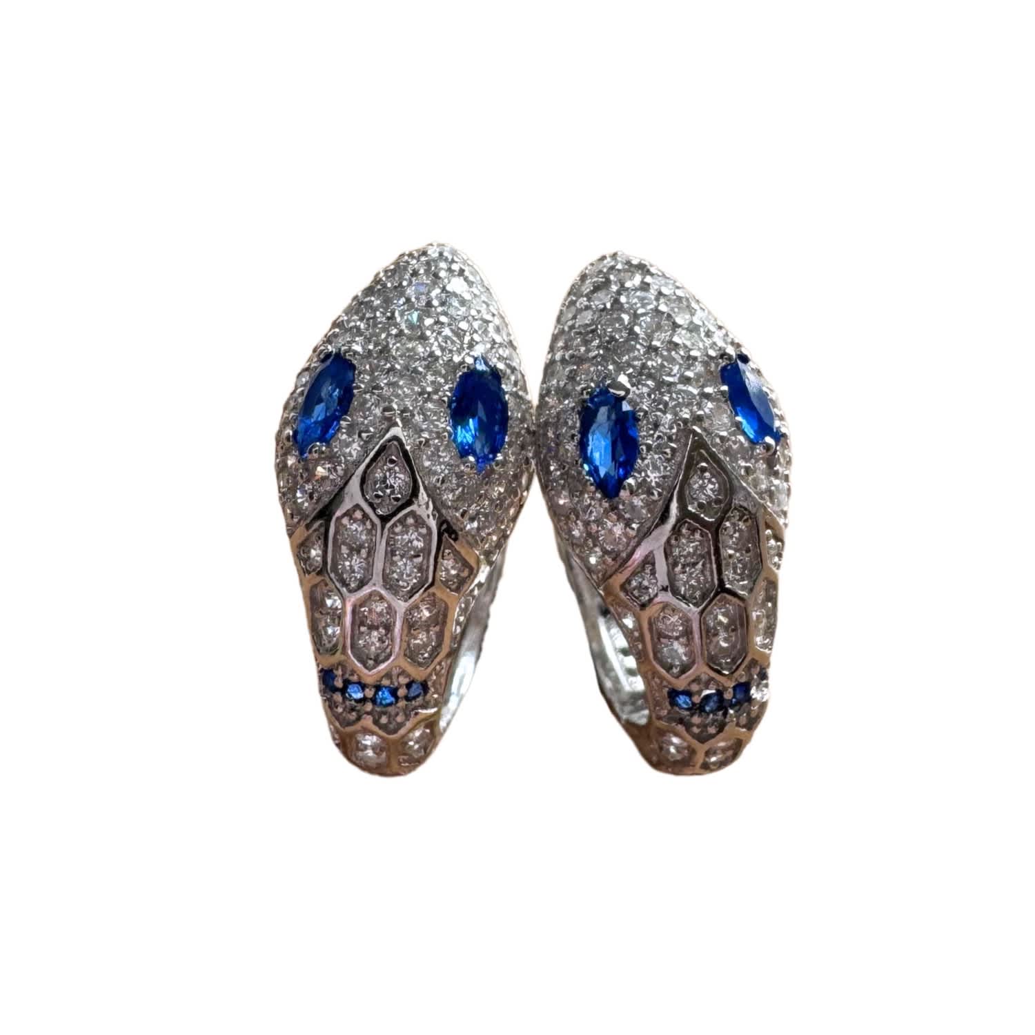 アクセサリー Hirotaka Sapphire Eye Snake Earring SNAKE KNOT Blue Sapphire Eye Earring
