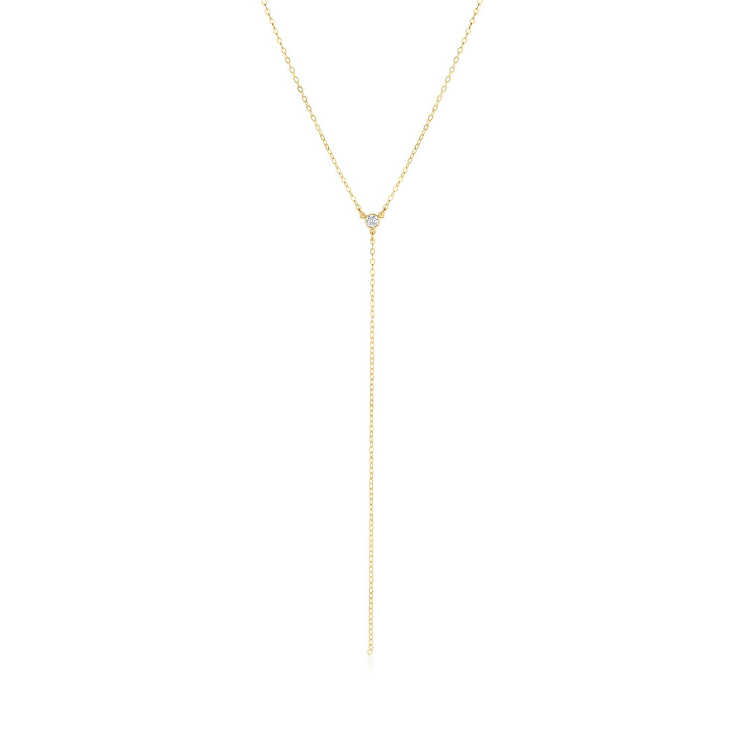 Women's Gold Teagan Lariat Necklace | Set & Stones