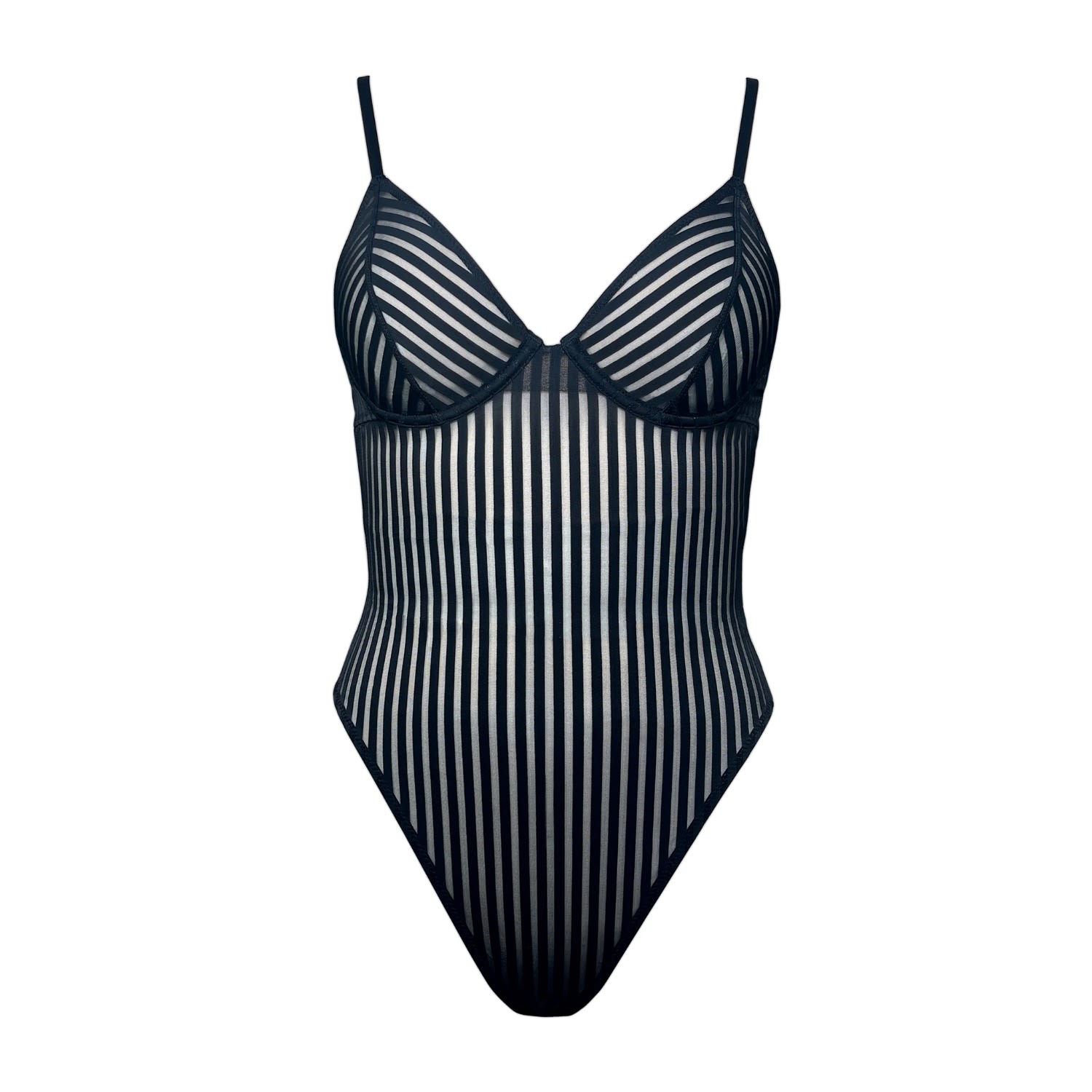 Monique Morin Lingerie Women's Black Vertigo Wired Bodysuit In Black