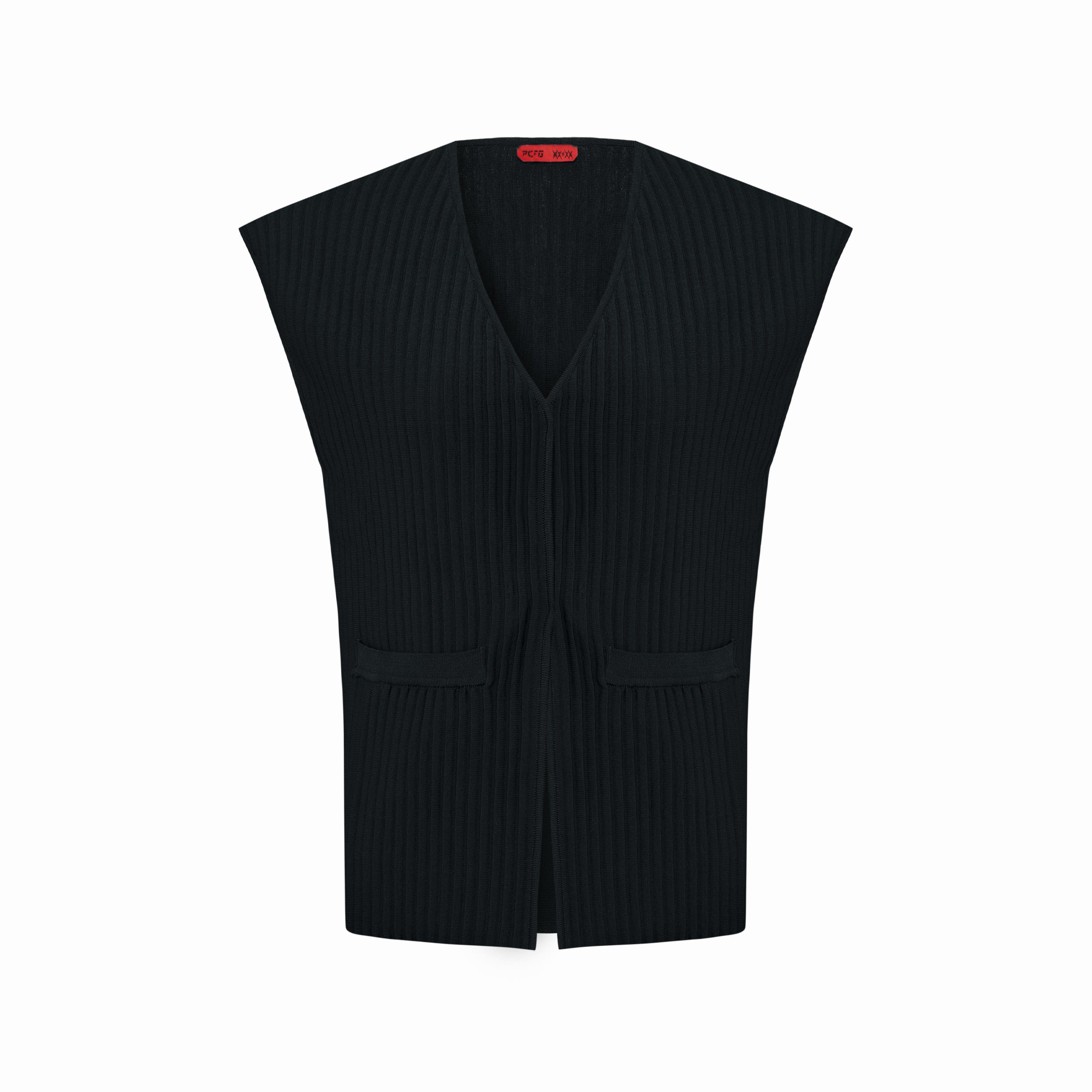 Pcfg Men's Knitted Vest - Jet Black In Black
