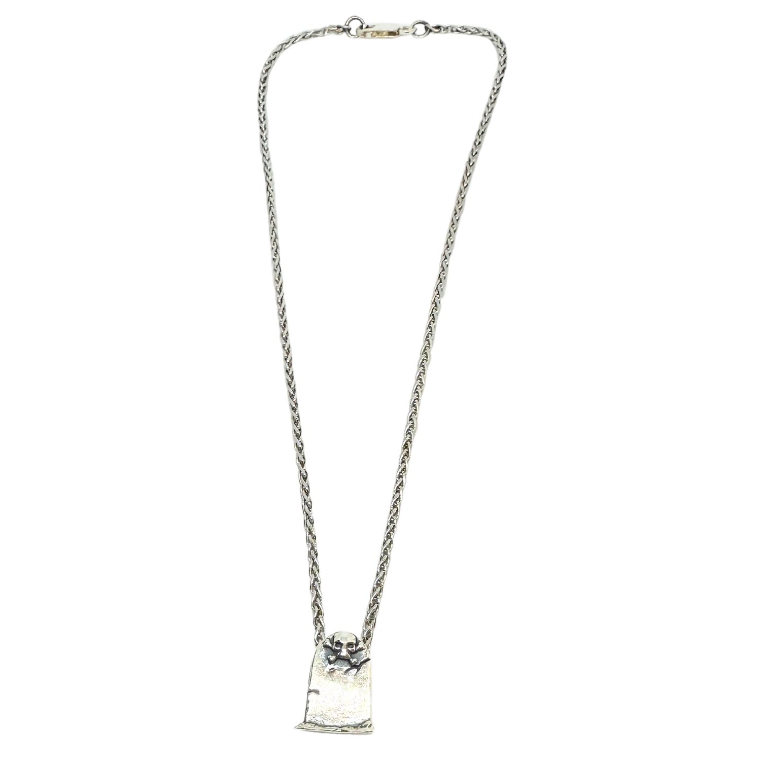 Tg-jewellery By Tamara Gervasio Women's Silver Skeleton Grave Spiga Chain Necklace