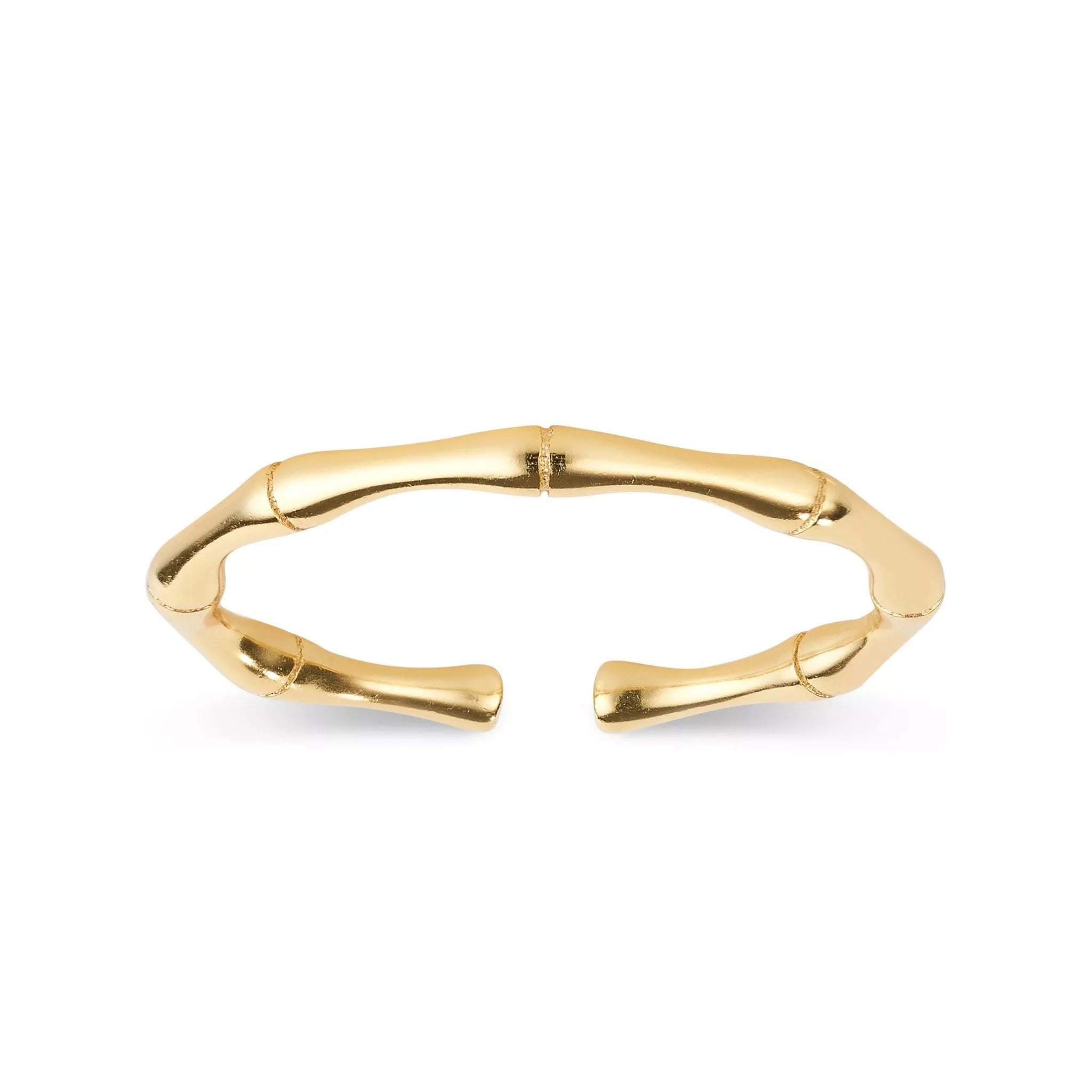 Elk & Bloom Women's Gold Band Bamboo Stackable Ring In Gold