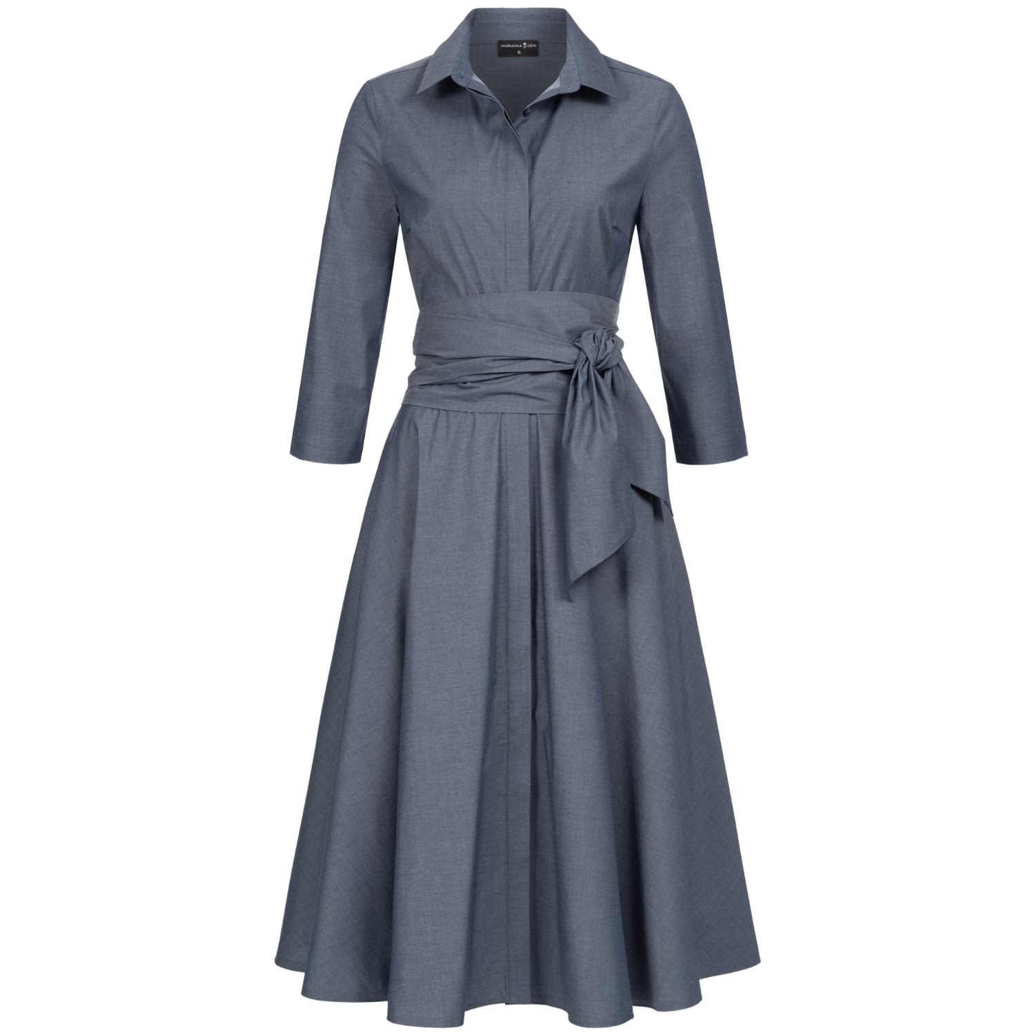 Women’s Shirtdress With Tie Belt Blue Medium Marianna DÃ©ri