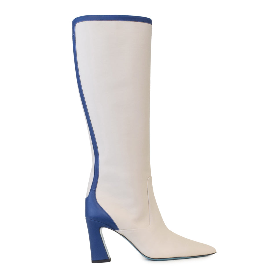 Women’s White Frama Tall Boot Foam/Blue Parmasoft 4.5 Uk Valentina Rangoni