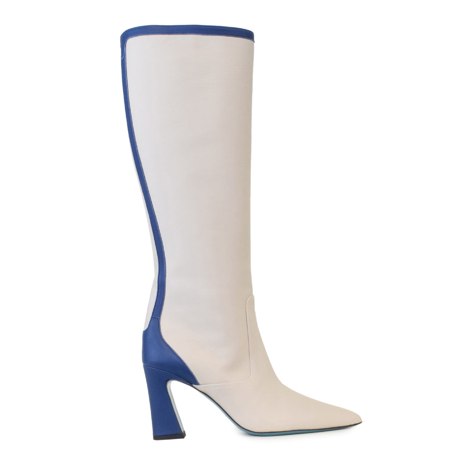 Valentina Rangoni Women's White Frama Tall Boot Foam/blue Parmasoft In White