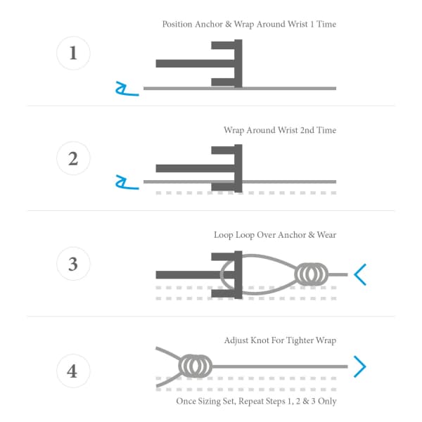 ANCHOR & CREW Royal Blue Union Silver & Leather Bracelet