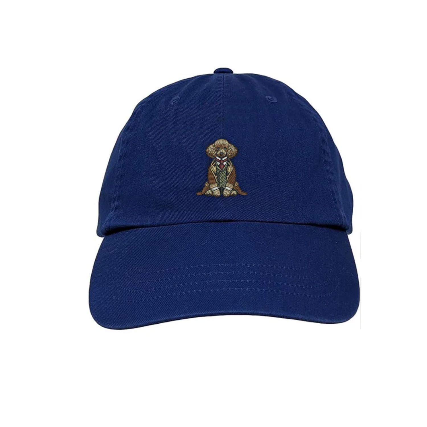 Amati Collection Women's Blue Poodle Embroidered Cap Unisex - Navy