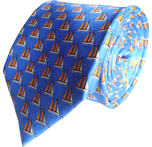 Lazyjack Press Men's Blue Three Sheets To The Wind Tie In Blue