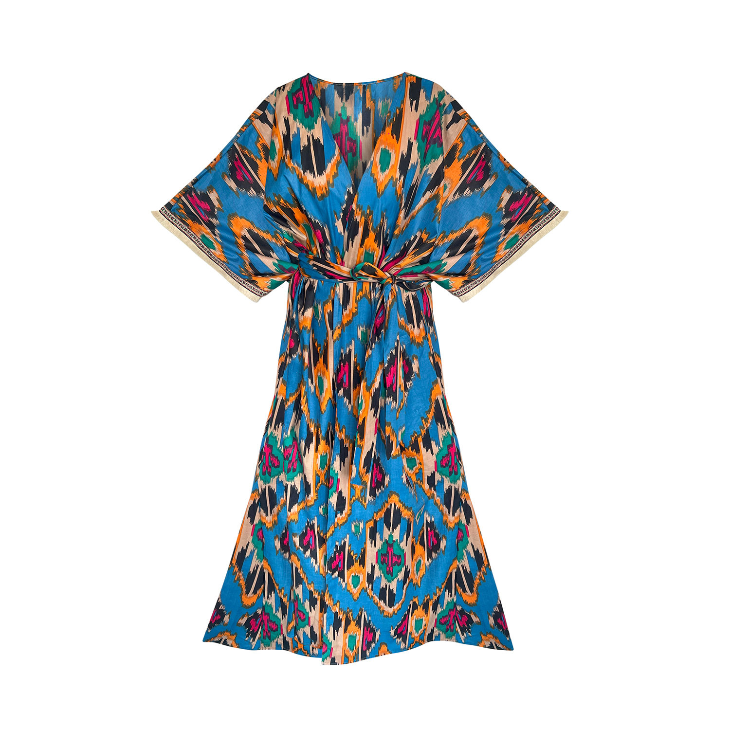 Toma Women's Summer Vacation Holiday Festival Long Kimono In Multi