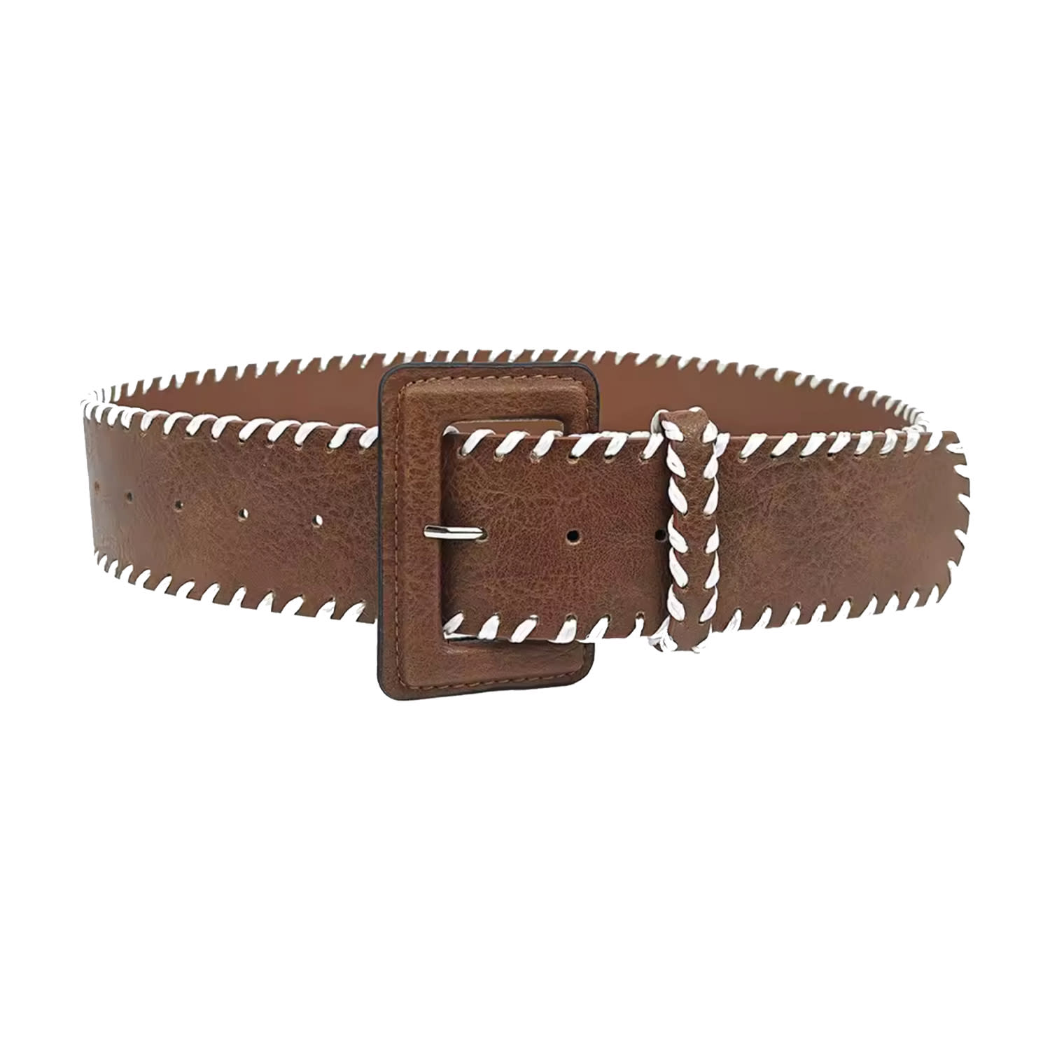 Chanel Joan Elkayam Women's Brown / White Brown Embroidered Edge Belt