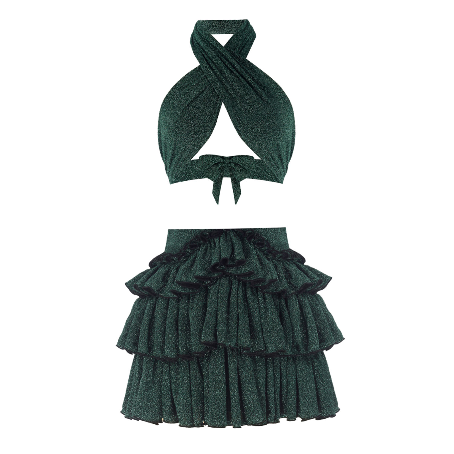 Nur Karaata Bellano Sparkle Green Set