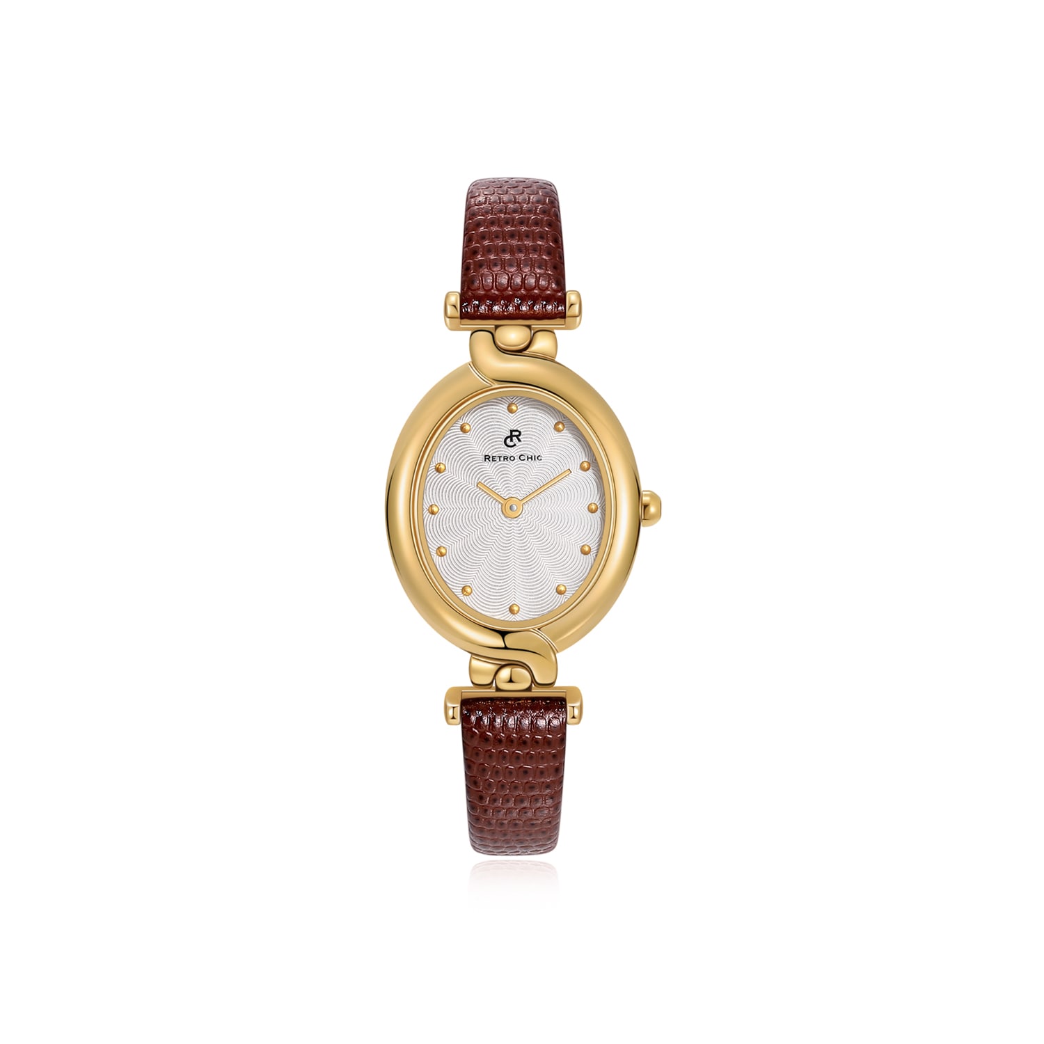 Retro Chic Women's Brown Ellipse Watch