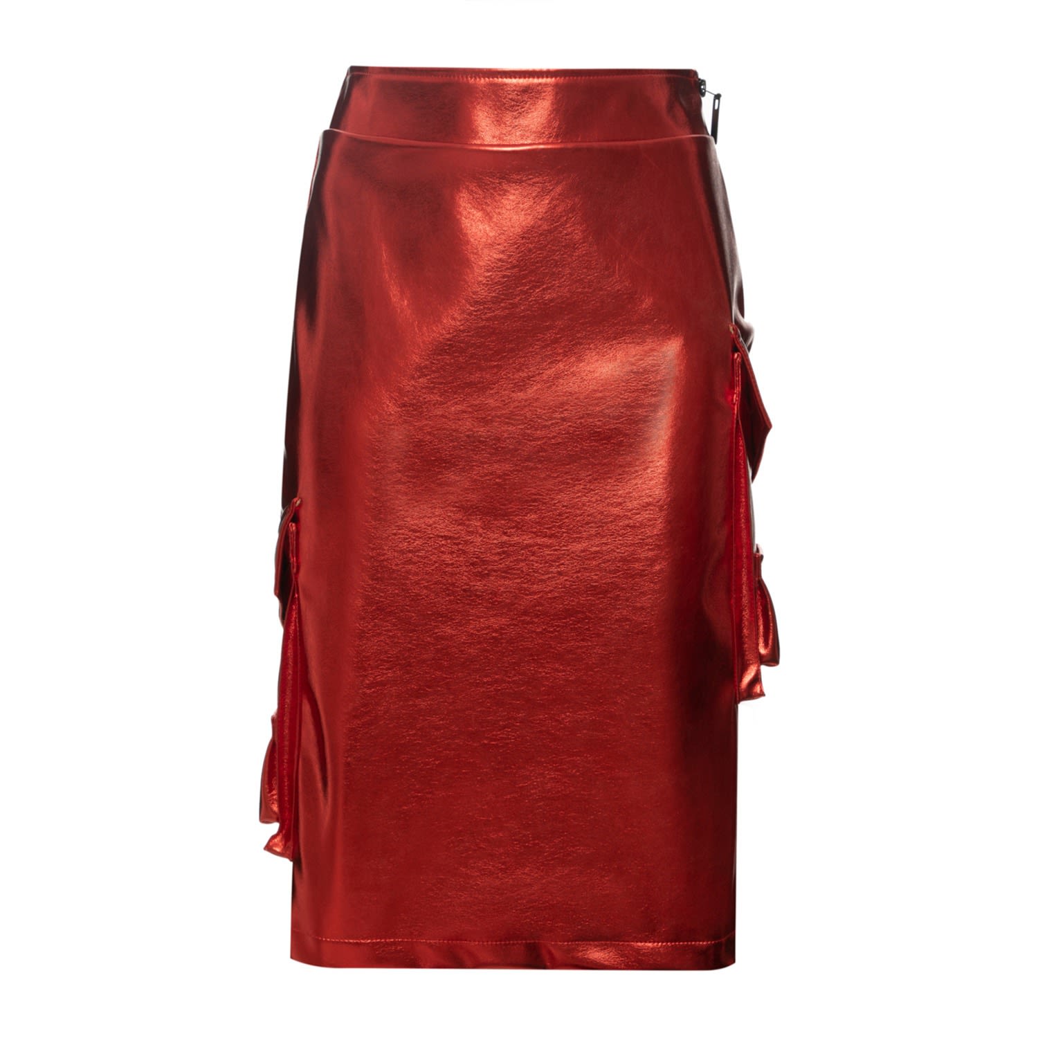 Women’s Tech Pelle Pocket Skirt Red Extra Small Balletto Athleisure Couture