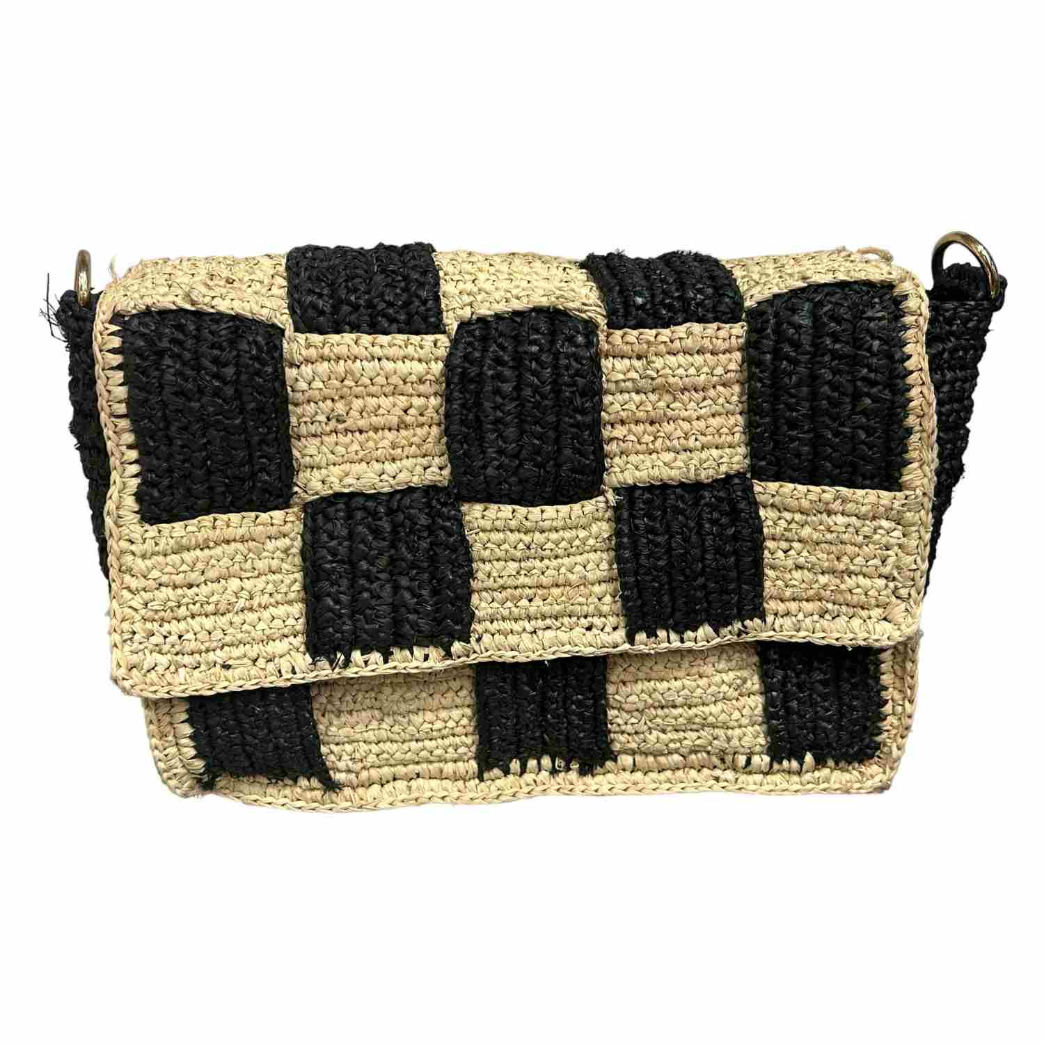 Zanatany Concepts Women's Cracky Bag- Black & Gold In Black