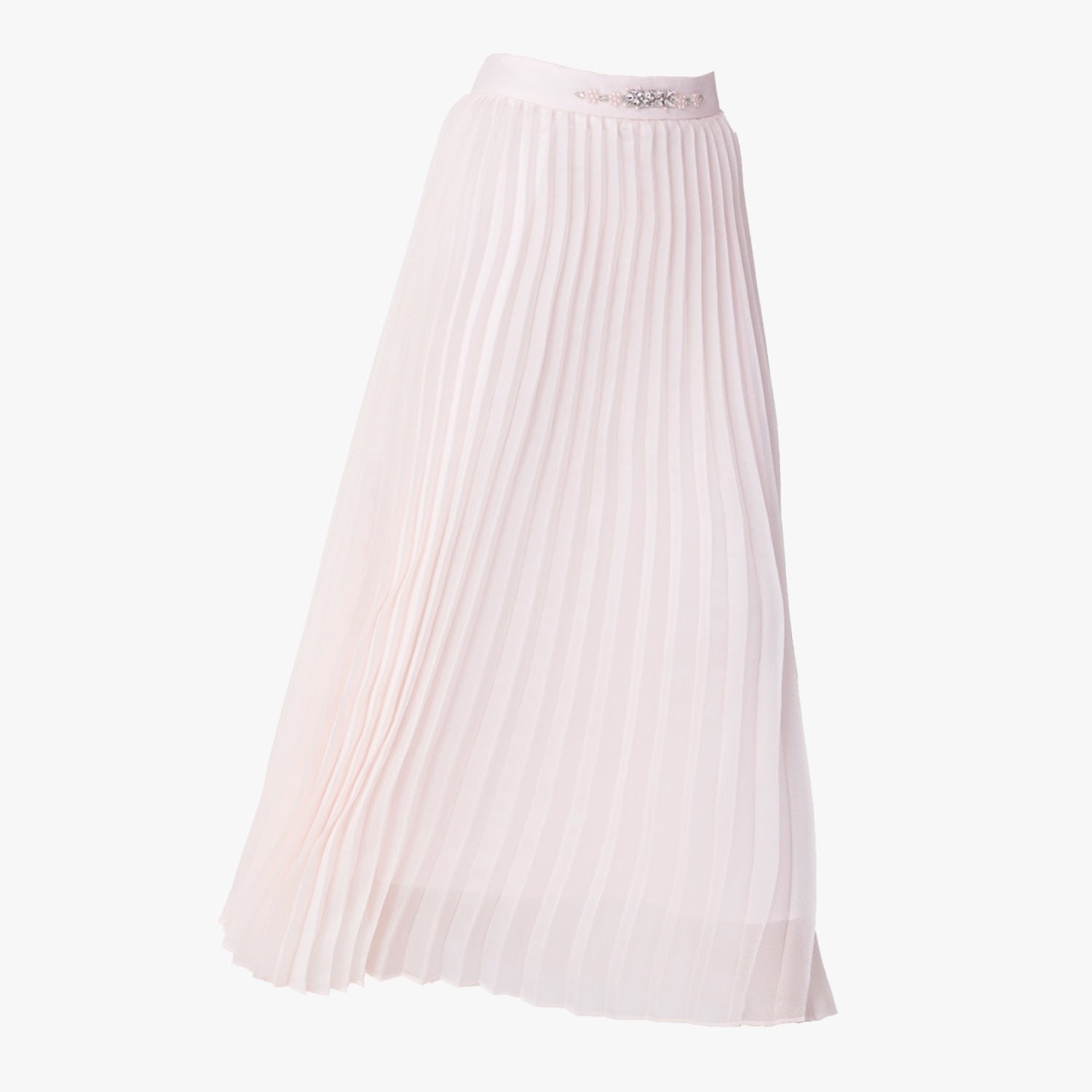 Women’s Pink / Purple Organza Pleats Midi Skirt - Light Pink Small Smart and Joy