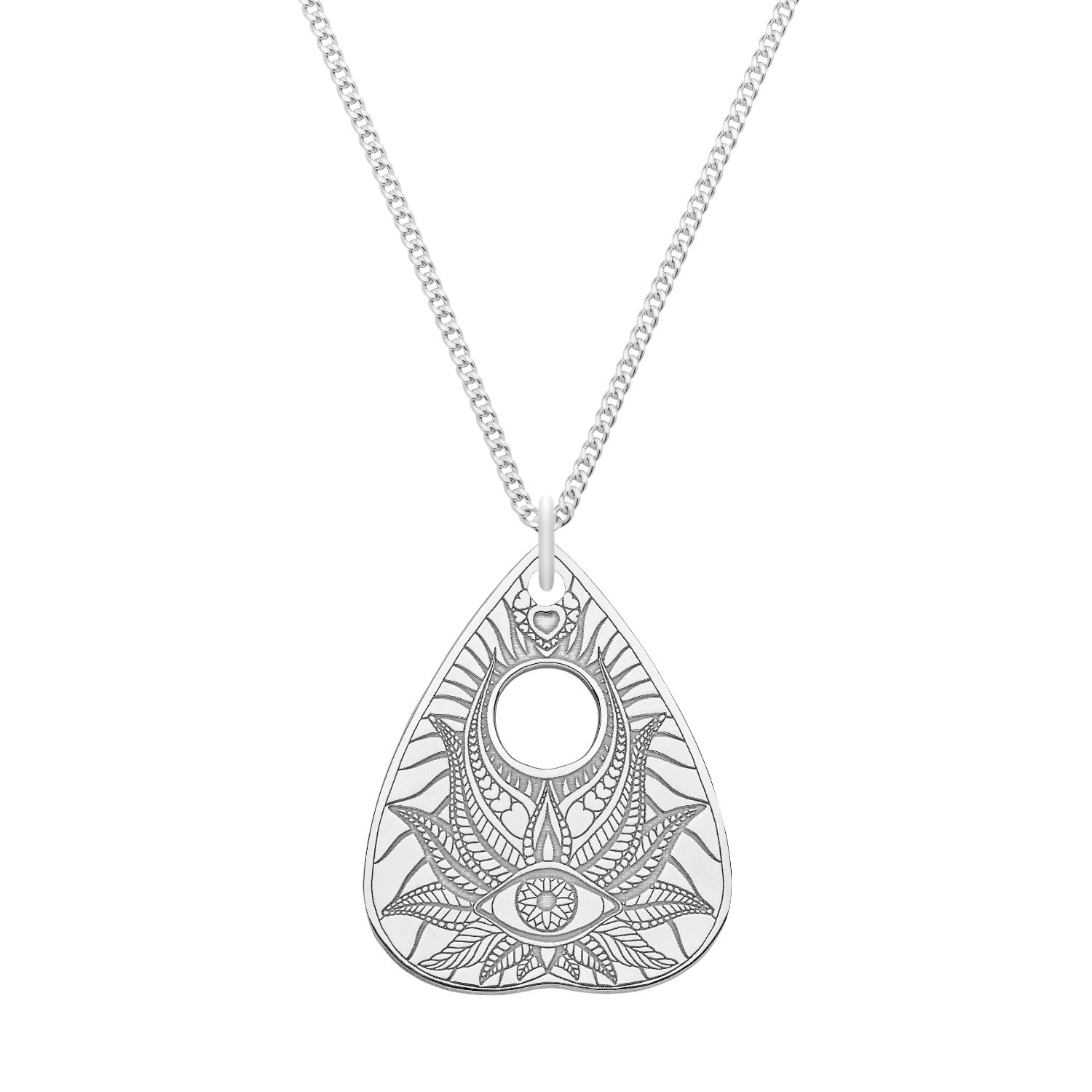 Cartergore Women's Large Sterling Silver Lotus Flower Planchette In Metallic