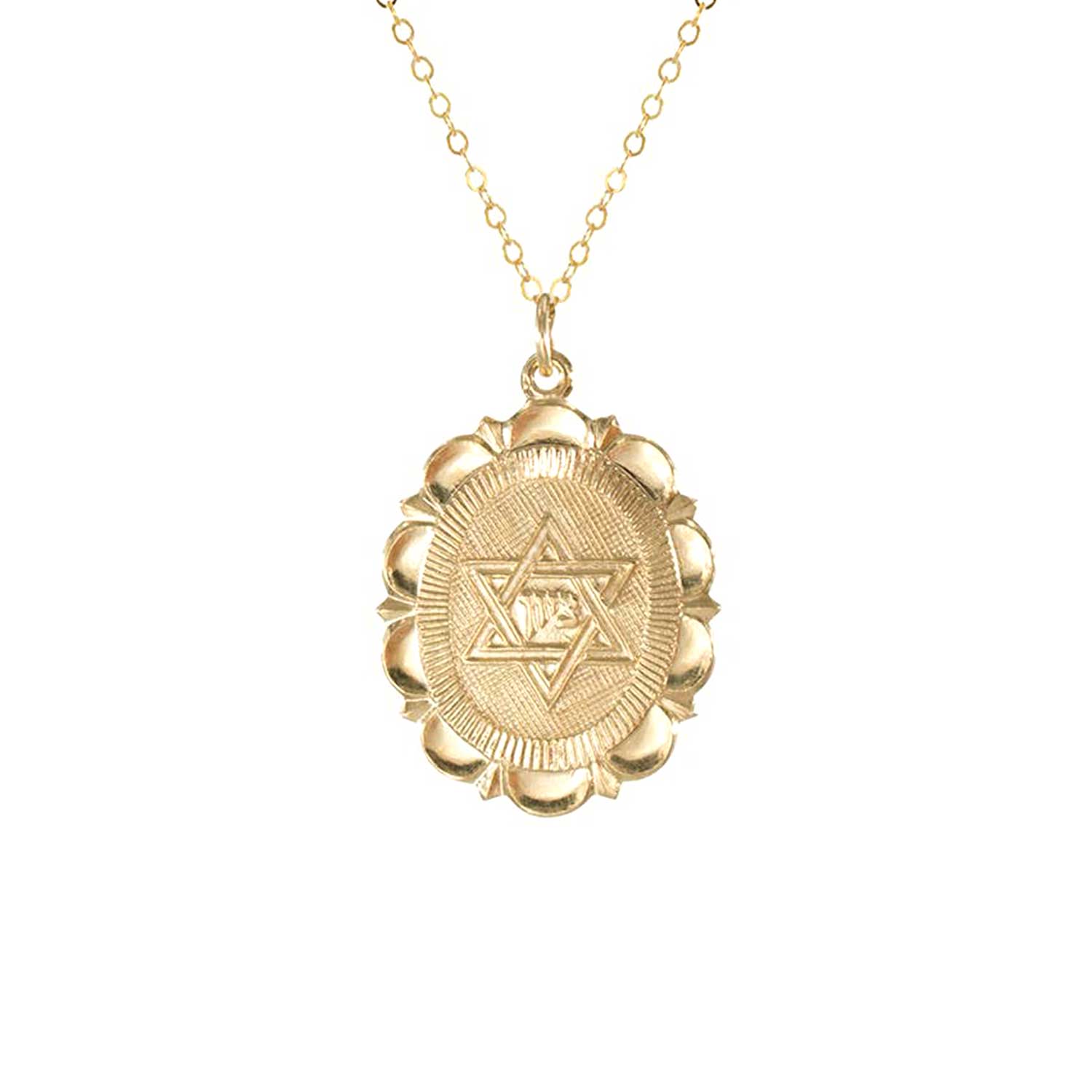 Outofoffice Women's Star Of David Charm Necklace Gold Filled Pendant Jewish Delicate