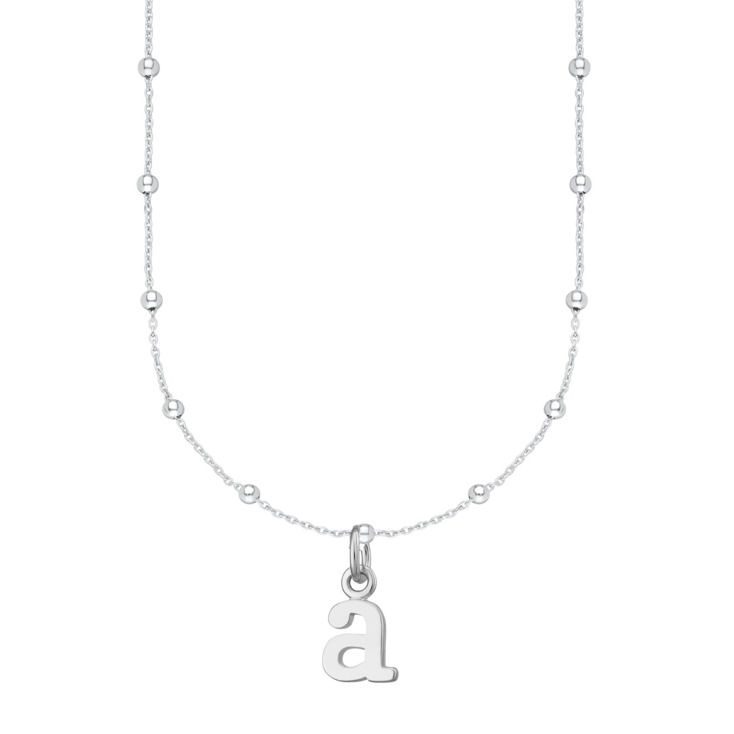 Women’s Sterling Silver Satellite Chain Initial Necklace Lily Charmed