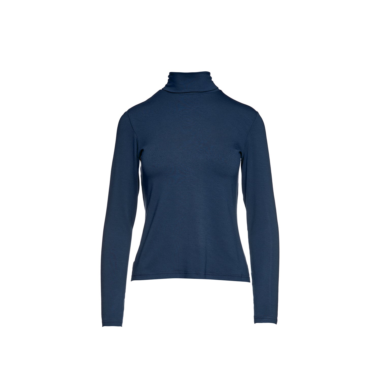 Women’s Blue Navy Long Sleeve Polo Neck Jumper Medium Conquista