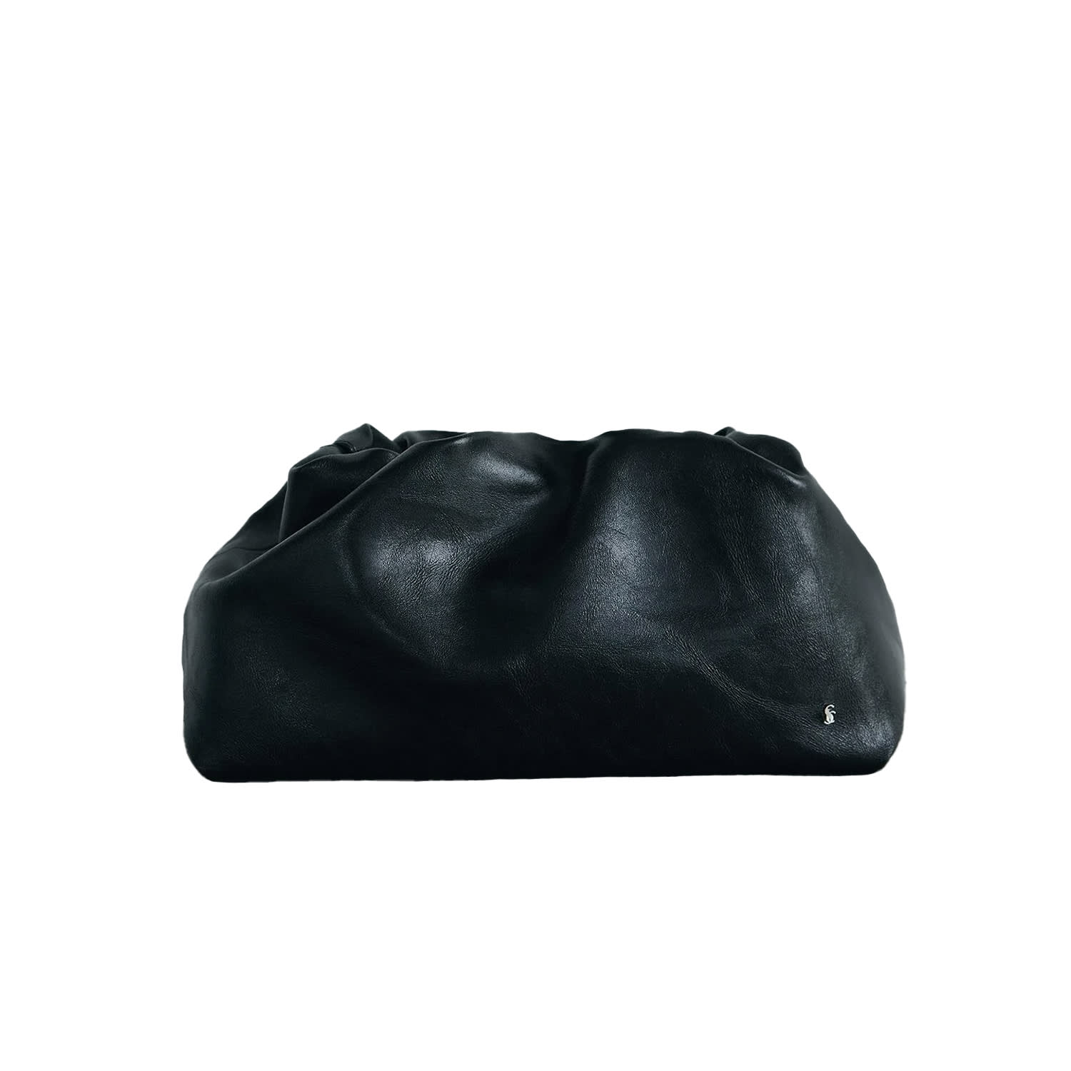 Suud Collection Women's Black Cove Ruched Clutch