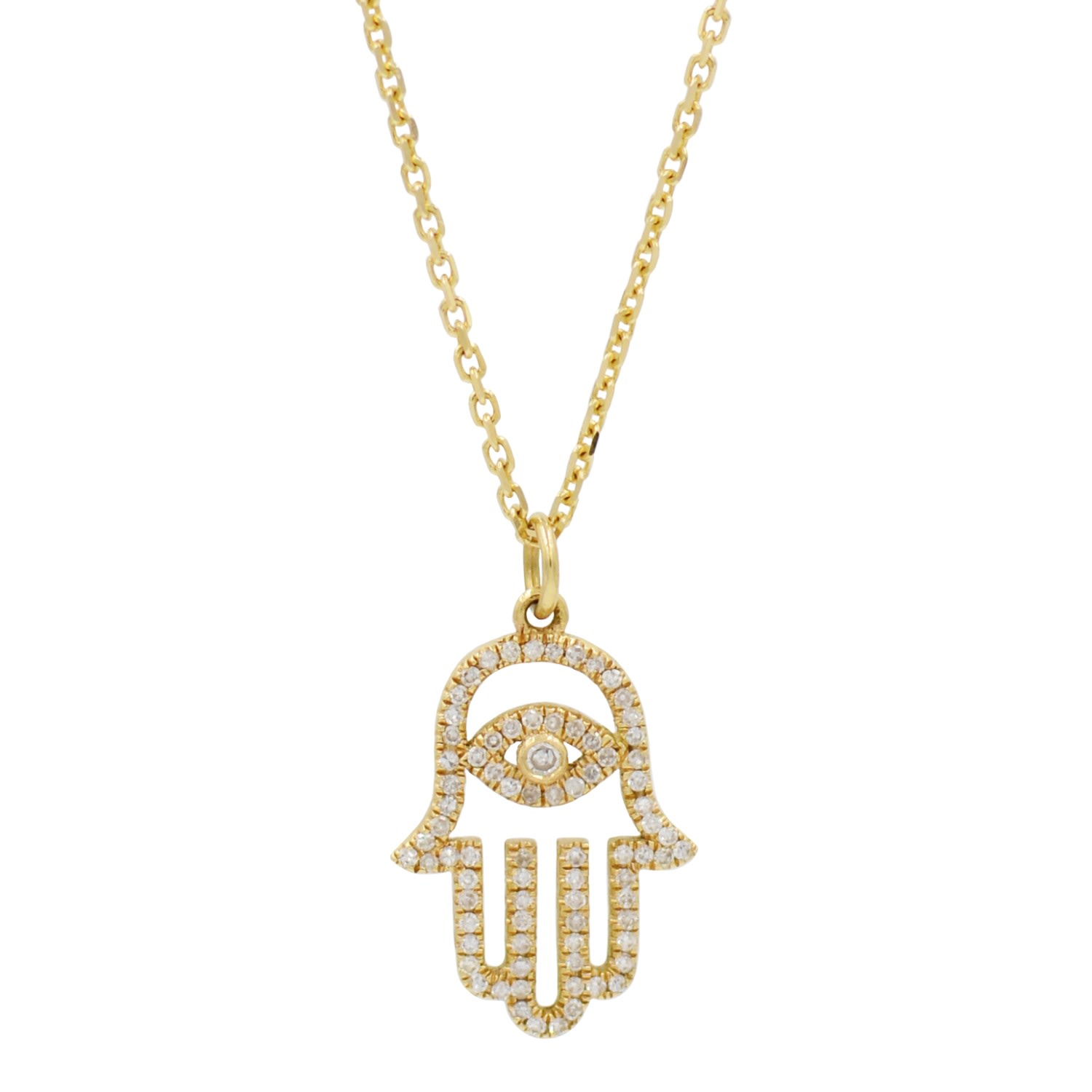 Women’s Gold Evil Eye Hamsa With Diamonds Kamaria