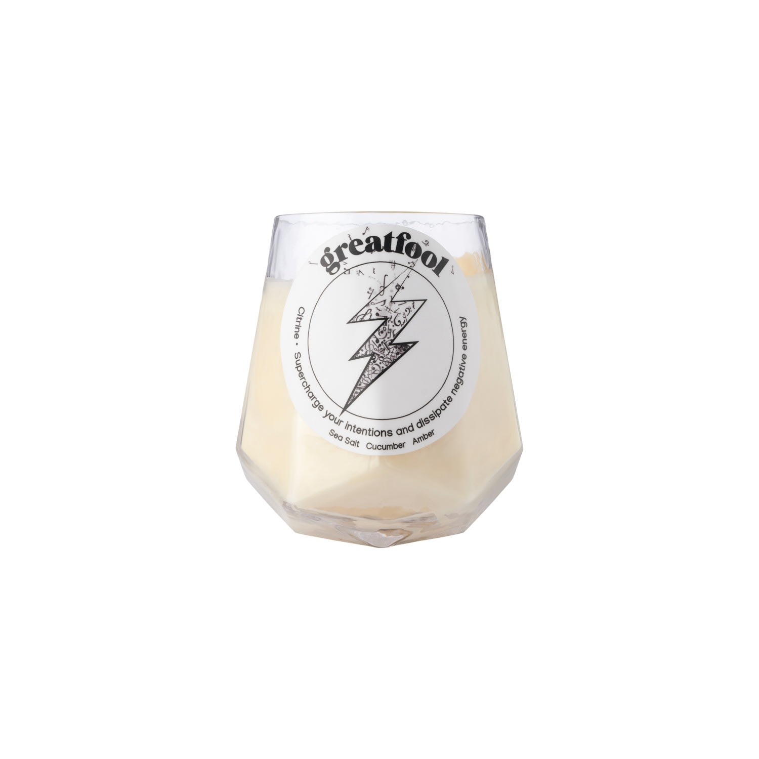 Greatfool Yellow / Orange Citrine & The Queens - Crystal Candle In Yellow/orange