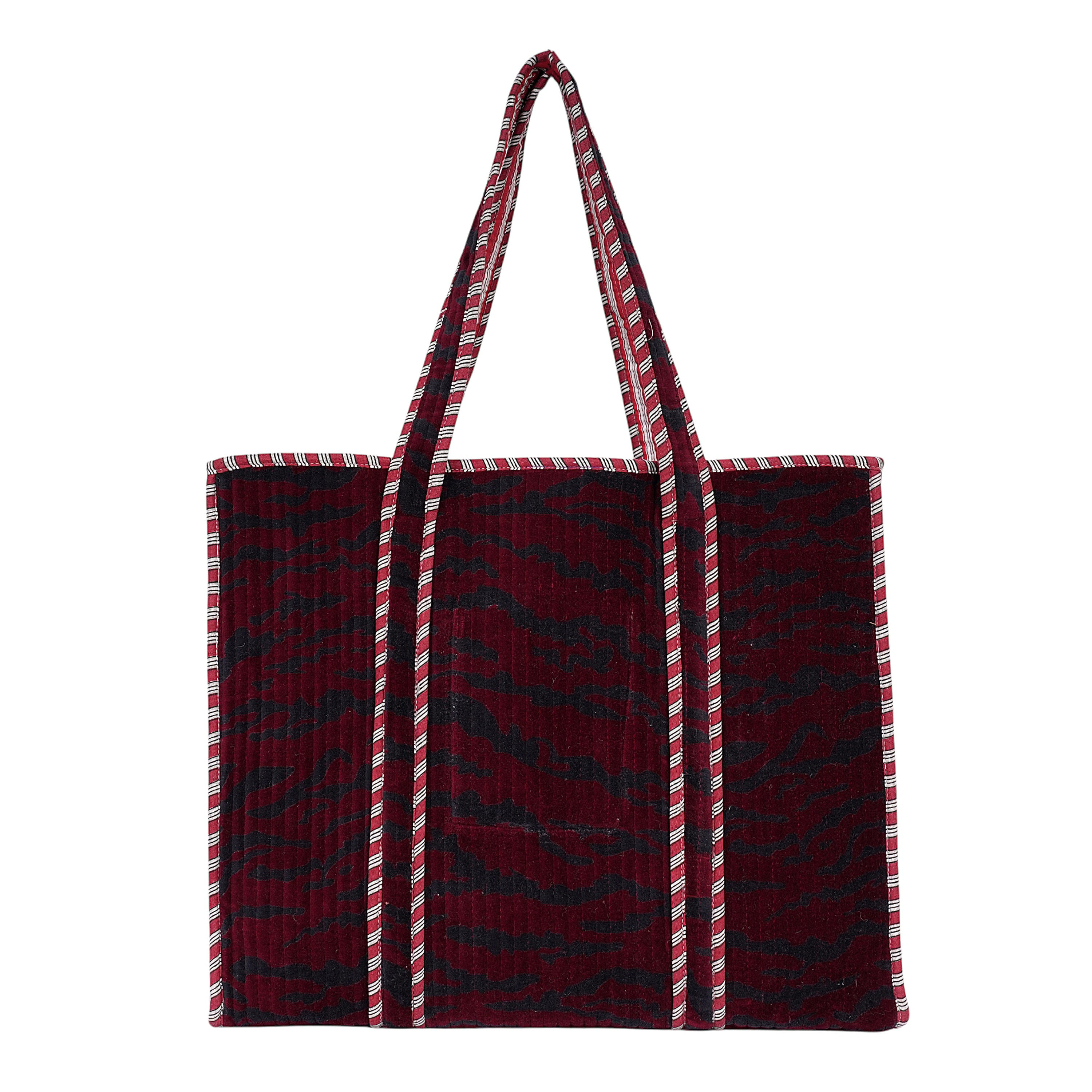 Conscious Yoga Collective Women's Red The Velvet Tiger Tote In Burgundy