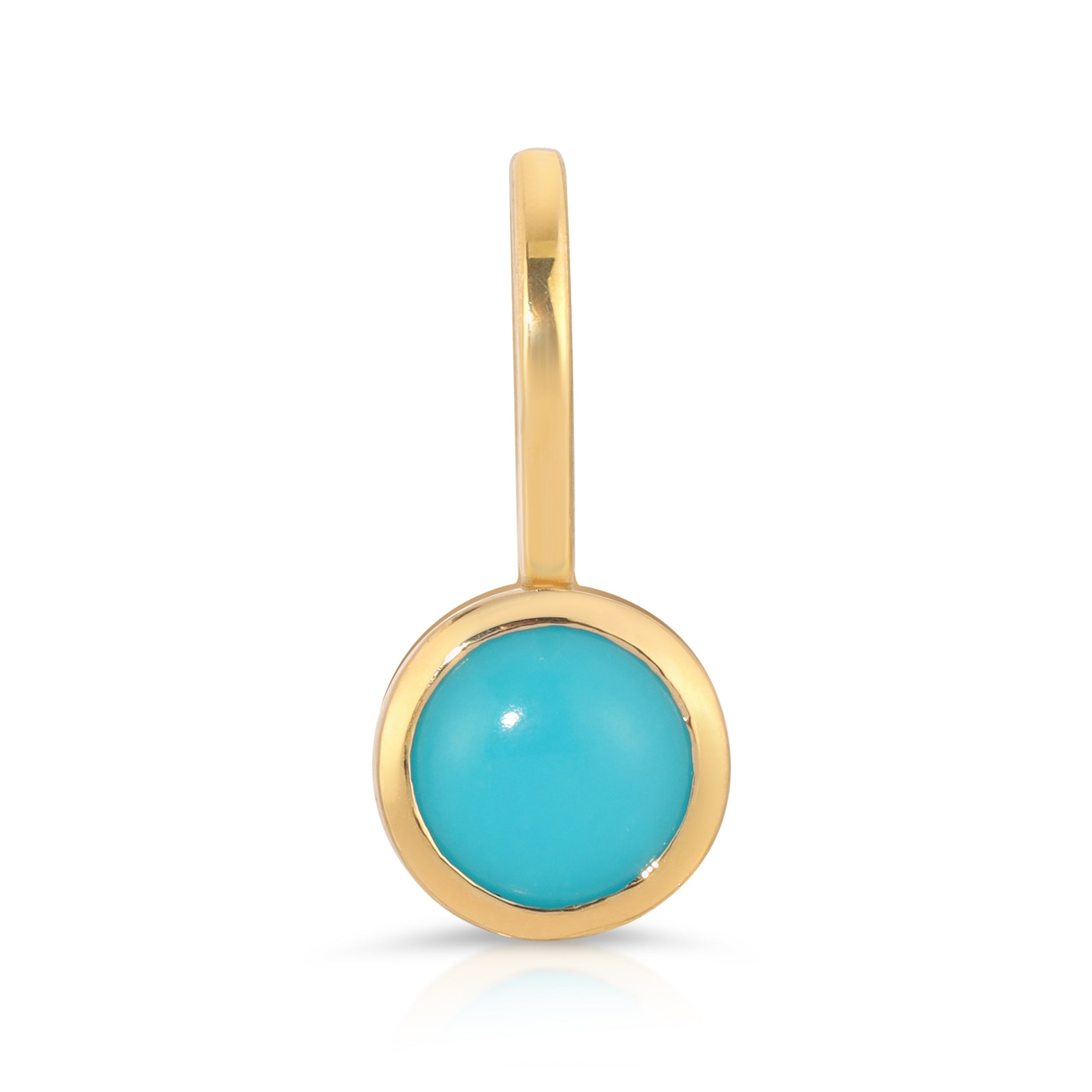 Maya Brenner Women's Gold Turquoise Dangle Charm In Blue