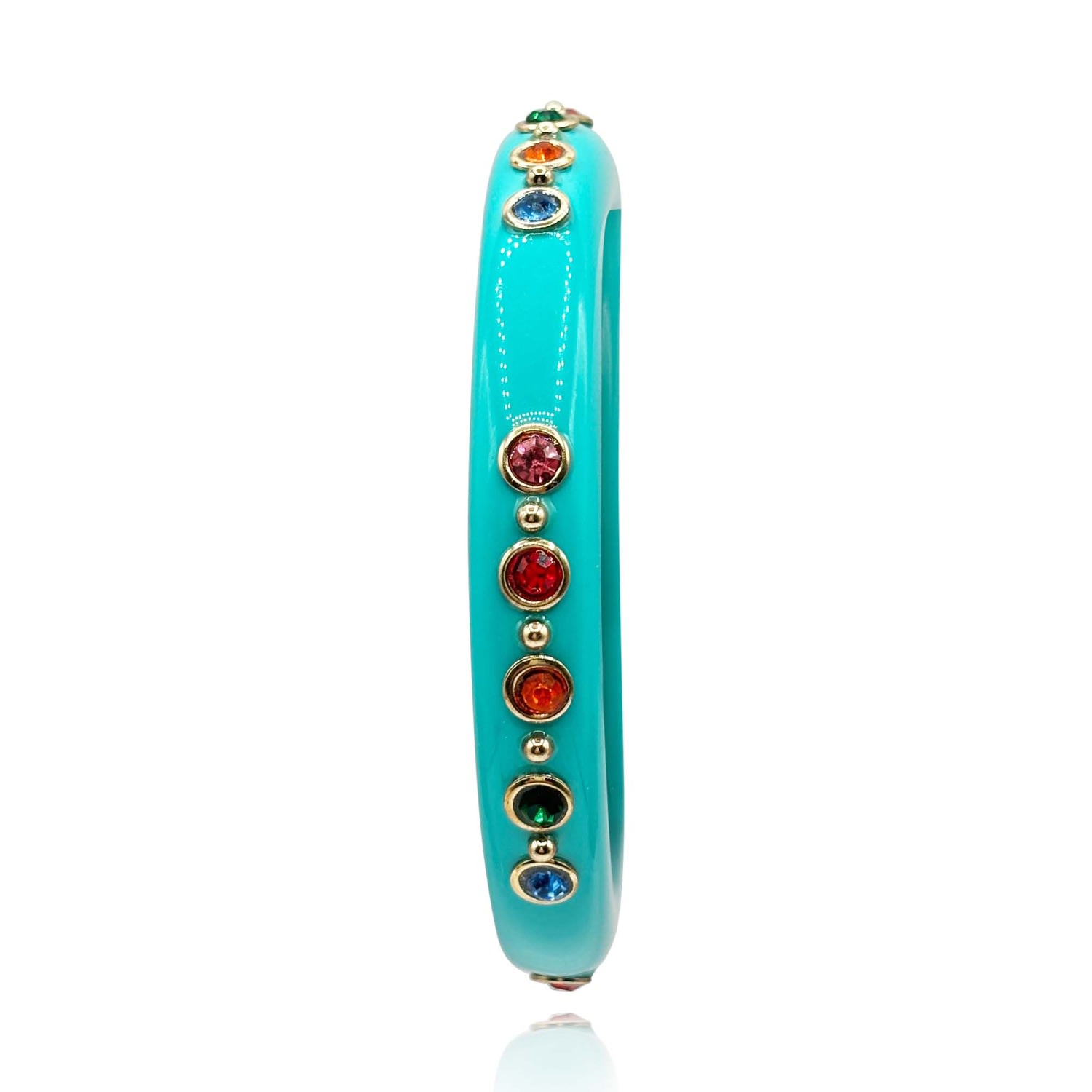 Michael Nash Jewelry Women's Blue Turquoise Resin Studded Resin Bangle In Blue