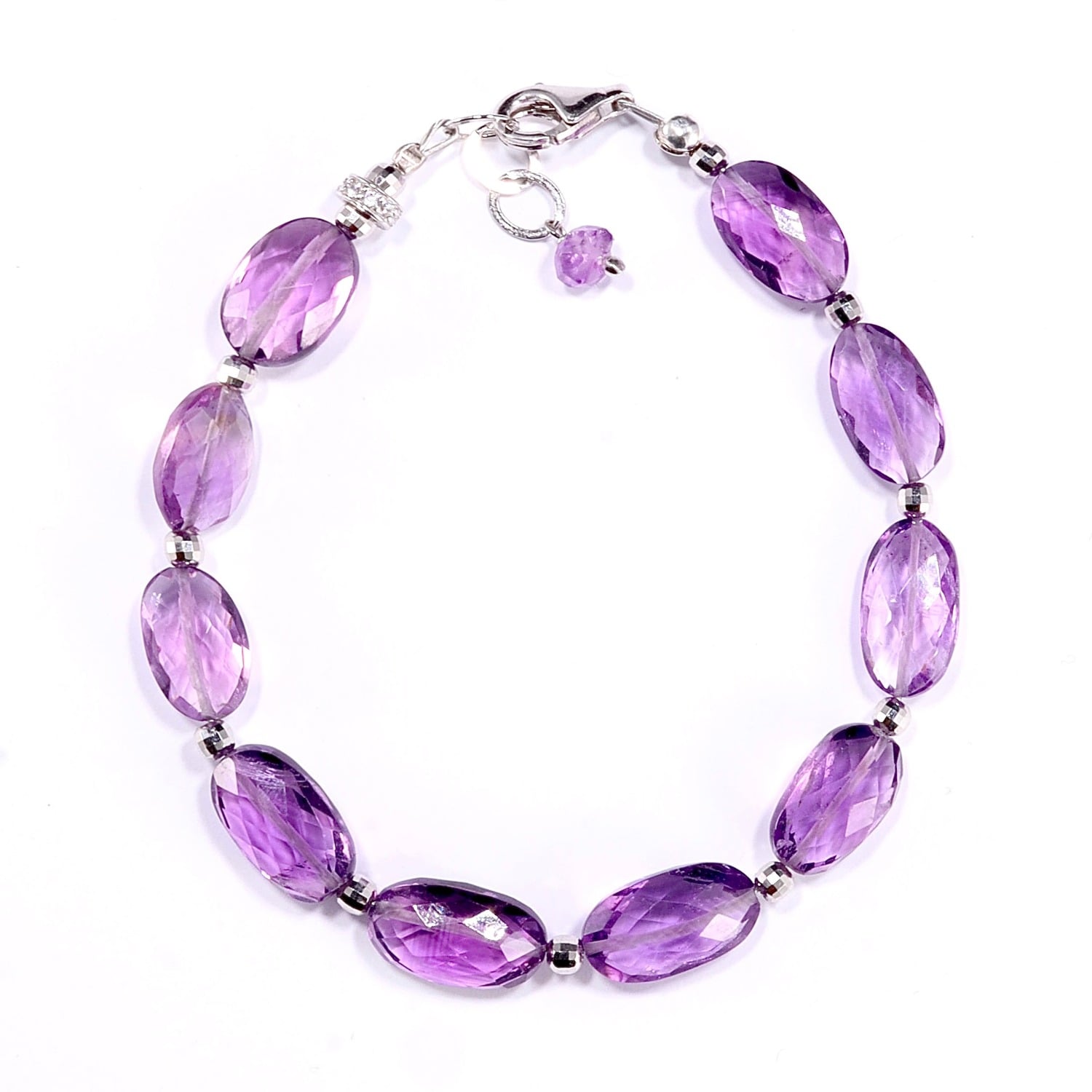 Mineralgems ✩ Studio Women's Pink / Purple Top Quality Amethyst Bracelet