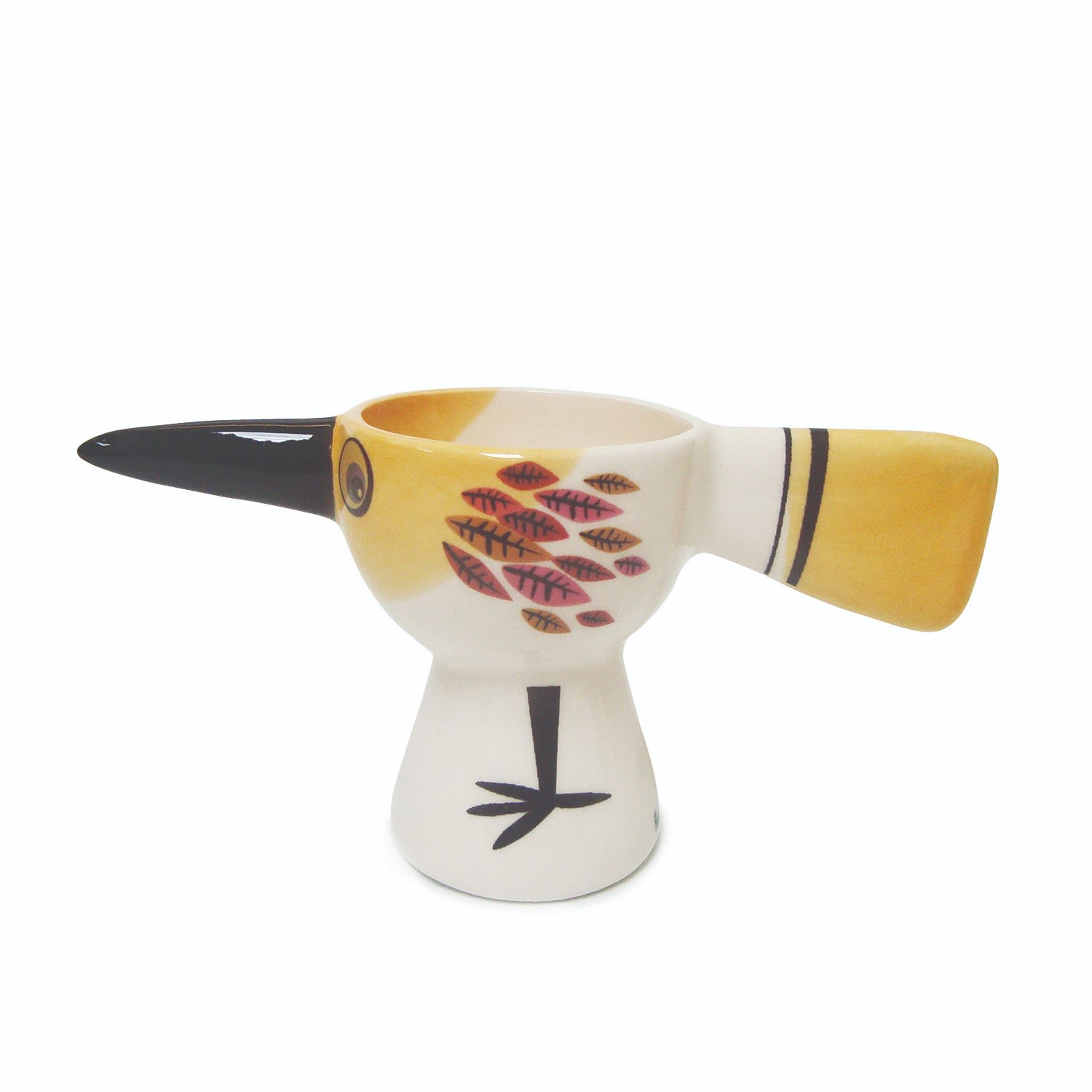 Yellow / Orange Yellow Bird Egg Cup Hannah Turner