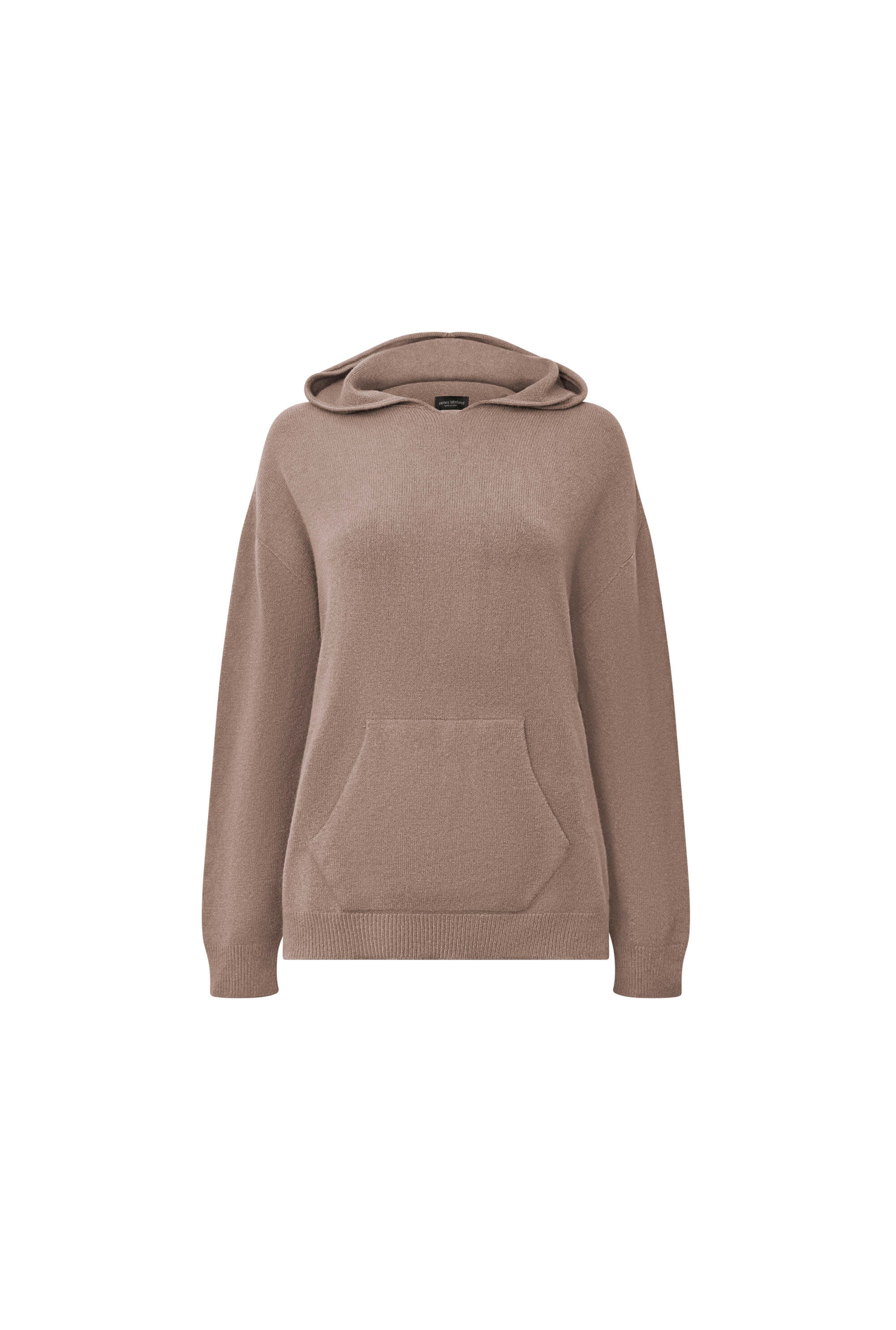 JAMES LAKELAND WOMEN'S BROWN HOODED TAUPE JUMPER