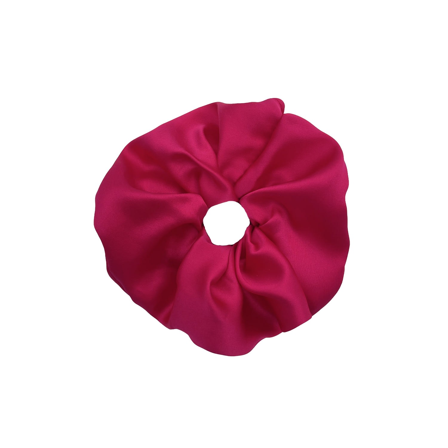 Crease Women's Pink Fuchsia Silk Scrunchie In Pink