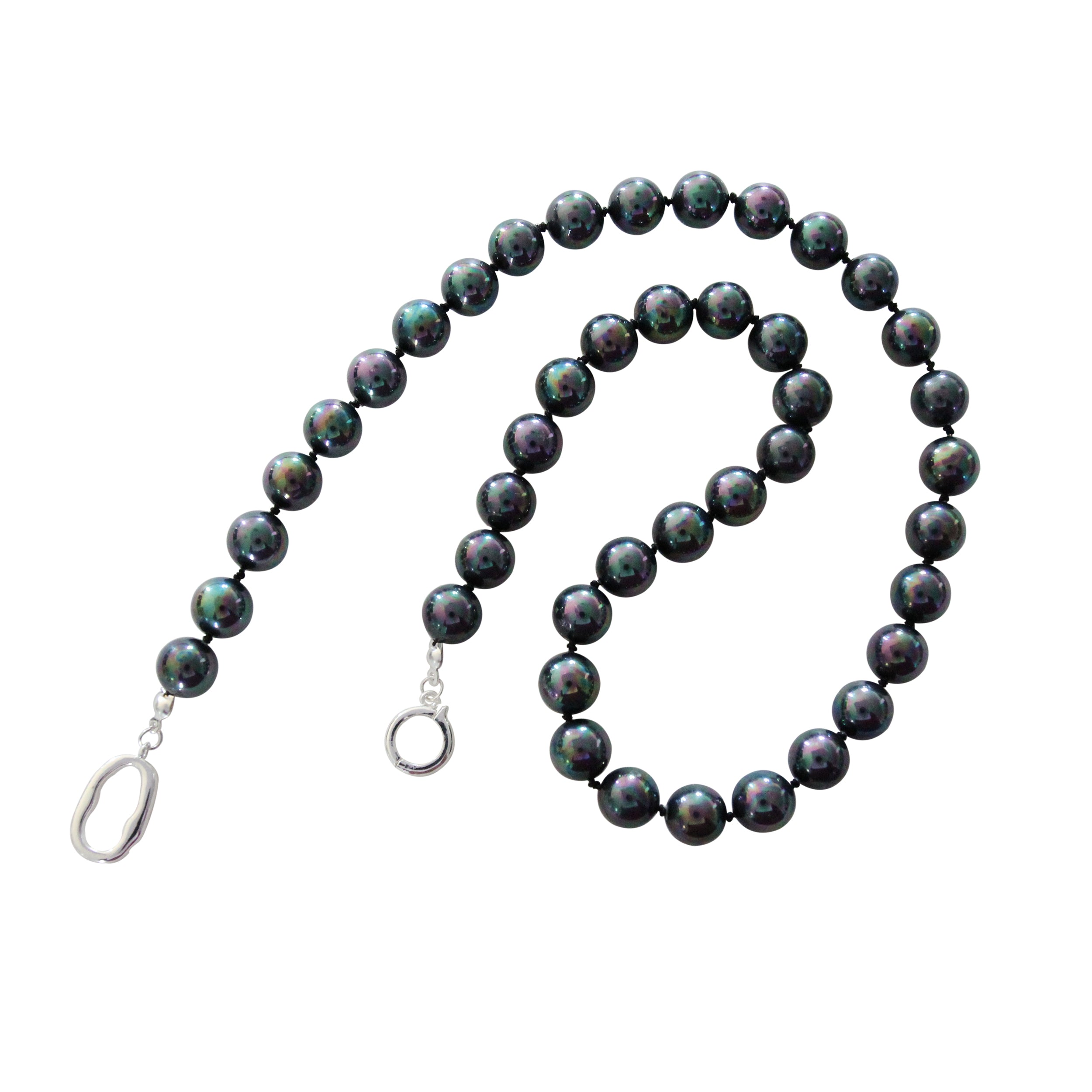 Men’s Black Neutral Elegant Pearl Necklace Ninemoo