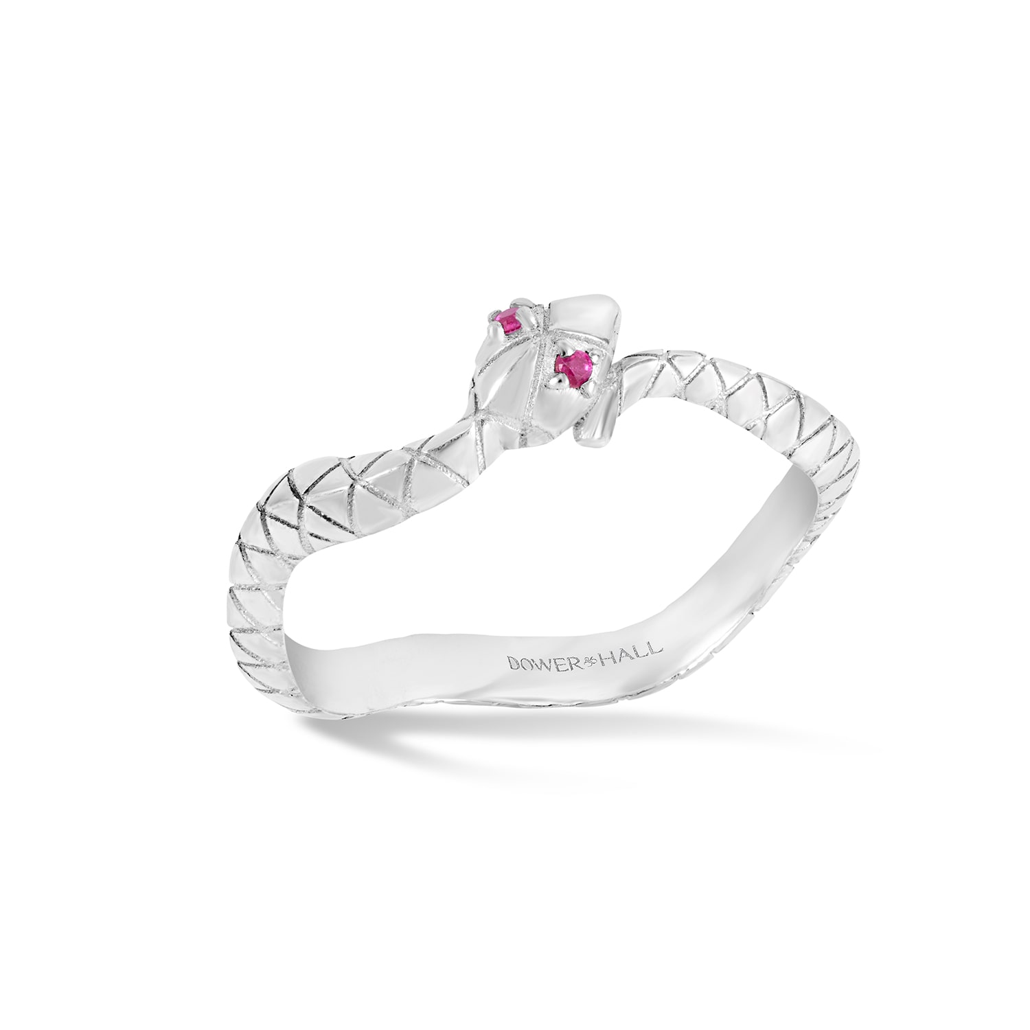 Dower & Hall Women's Fearless Snake Twinkle Ring In Sterling Silver In Metallic