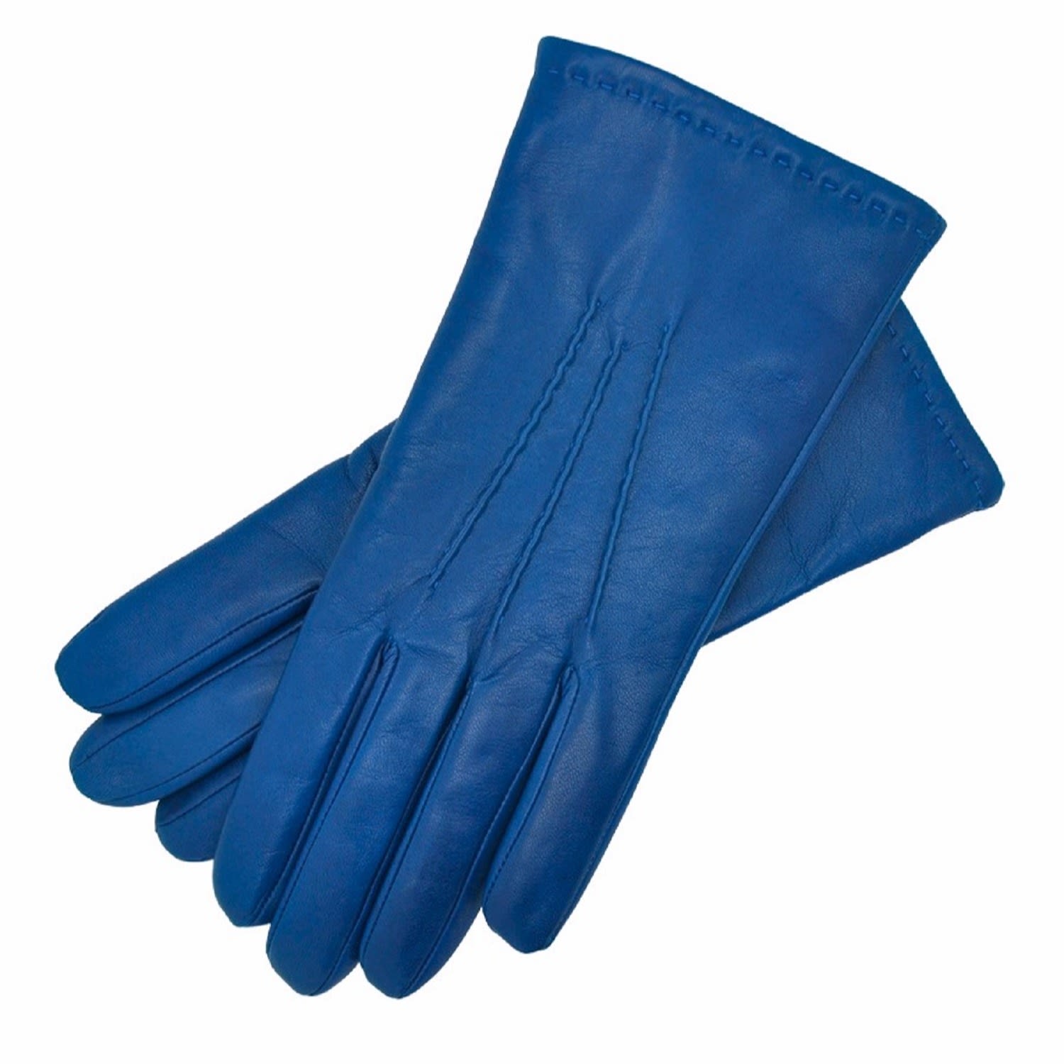 1861 Glove Manufactory Cremona - Women's Handmade Leather Gloves In Royal Blue In Blue