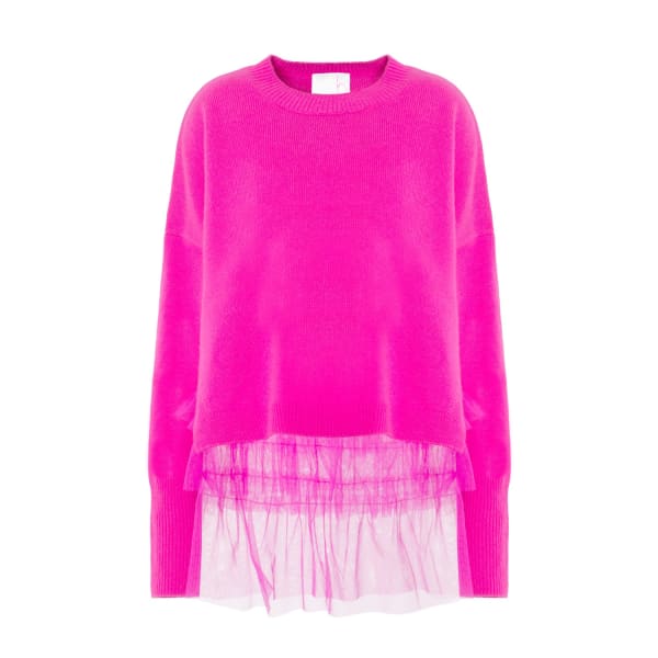 In.no Pink Opera Tulle Layered Sweater