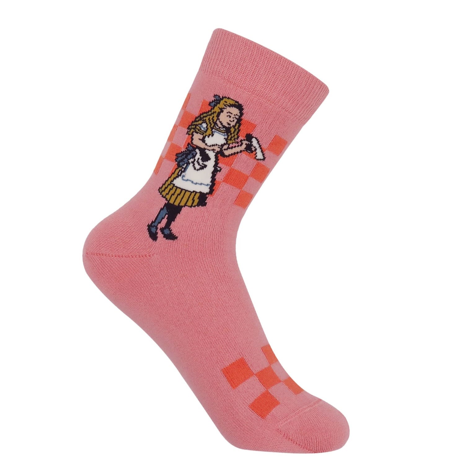 Peper Harow - Made In England Pink / Purple Alice's Adventures In Wonderland Women's Socks - Alice