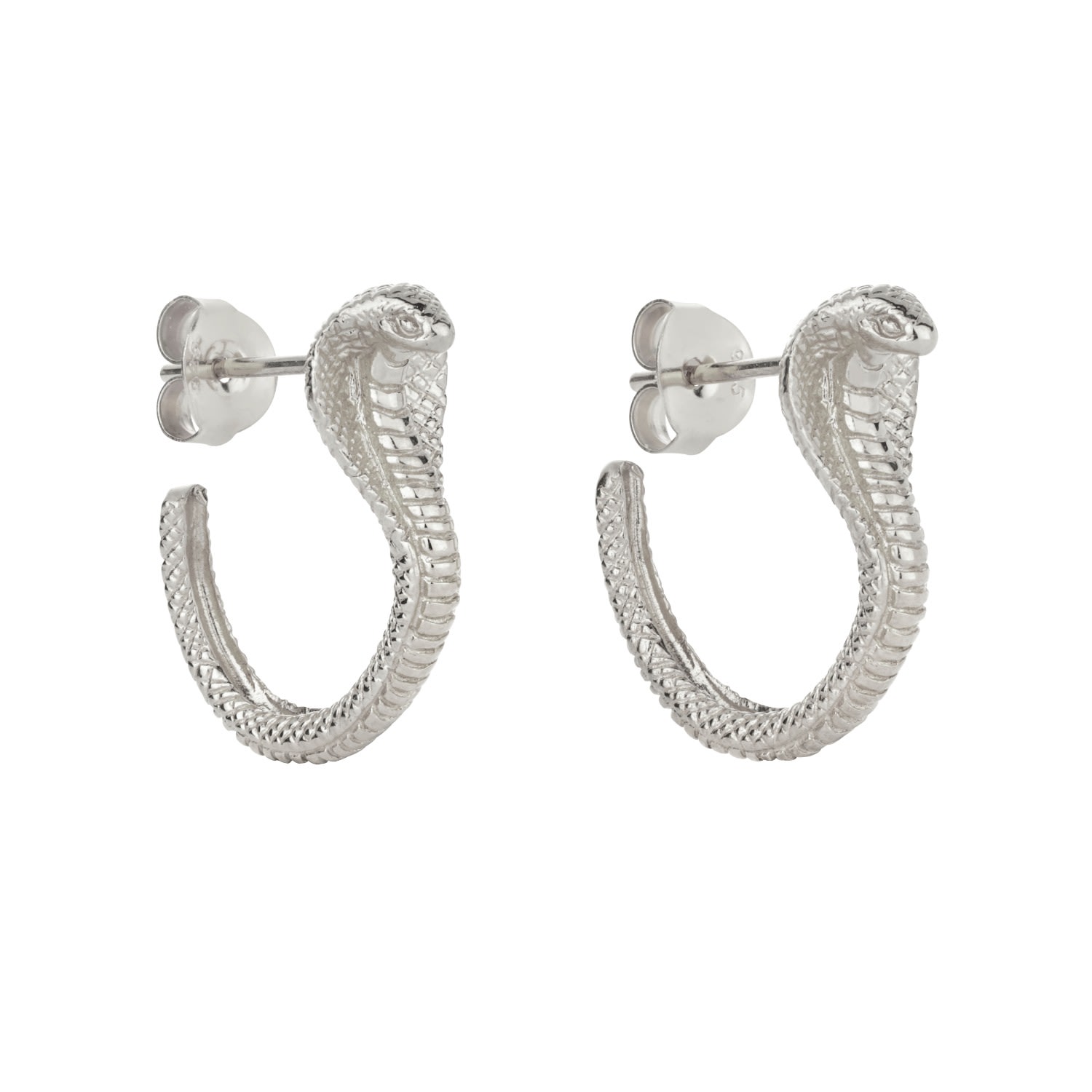 Zoe And Morgan Women's Cobra Hoops Silver In Metallic