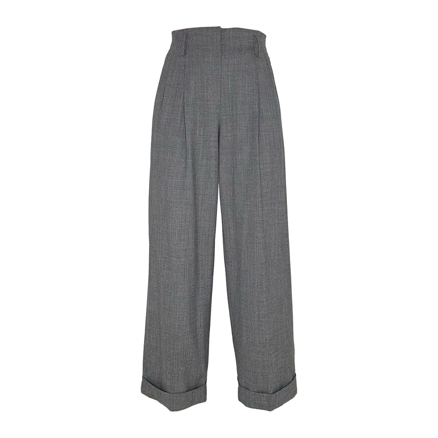 Youmsara Women's Grey The Valenza Wool Silk Trouser In Gray